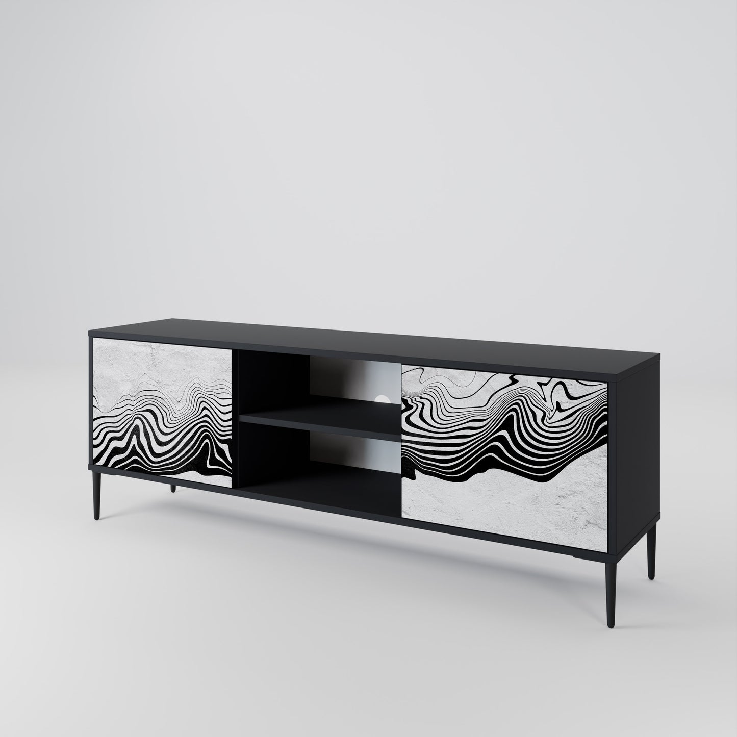 MONOCHROME MIRAGE Dvoudveřový TV stolek