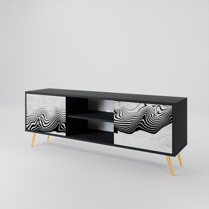 MONOCHROME MIRAGE Dvoudveřový TV stolek