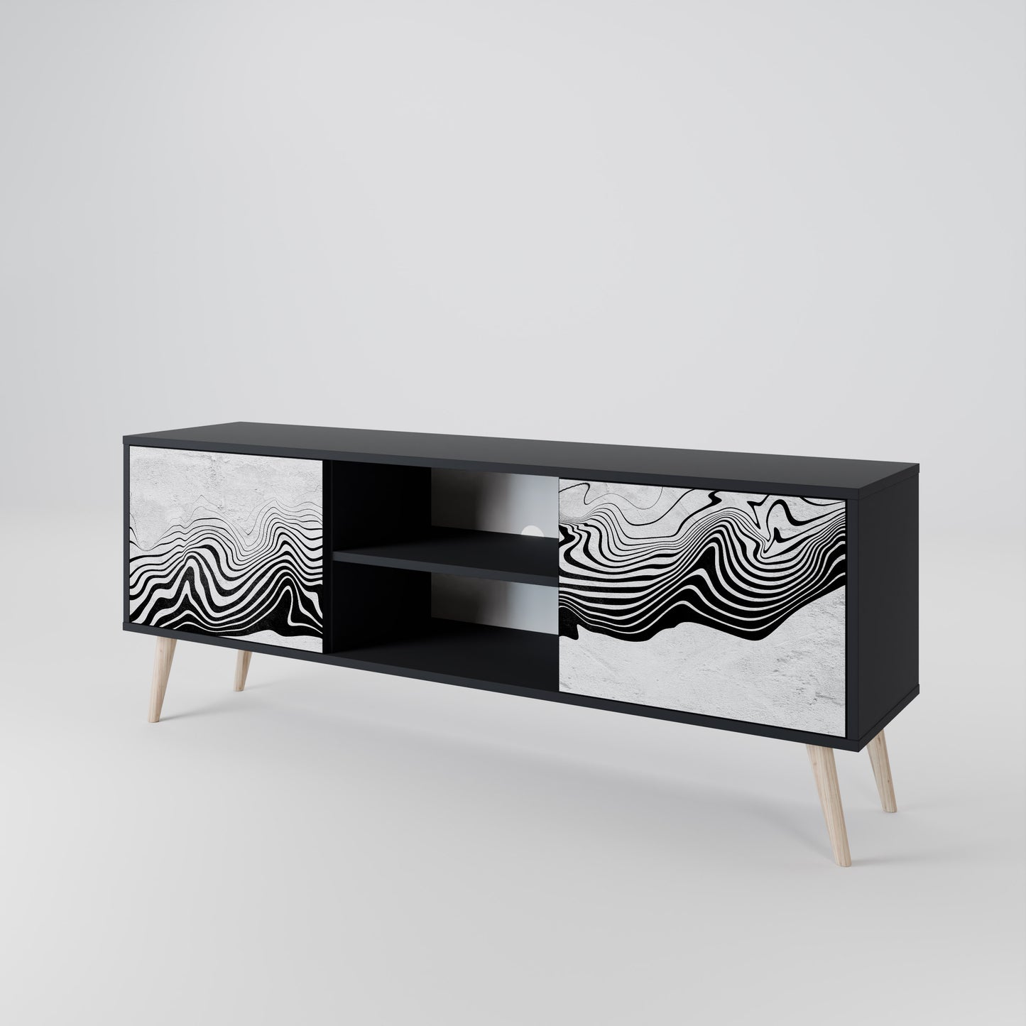 MONOCHROME MIRAGE Dvoudveřový TV stolek