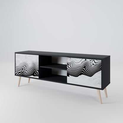 MONOCHROME MIRAGE Dvoudveřový TV stolek