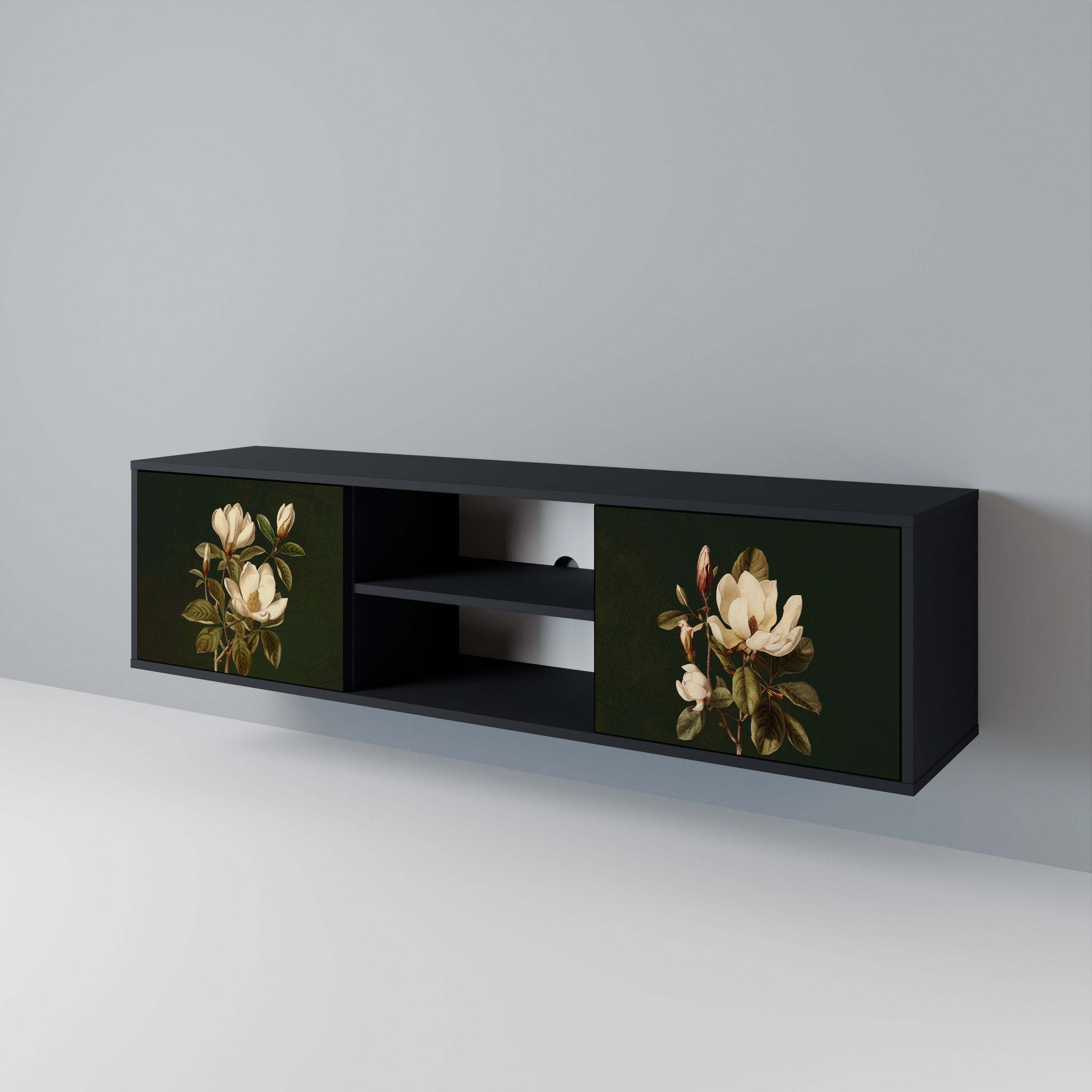FLORAL NOIR 2-Door TV Cabinet