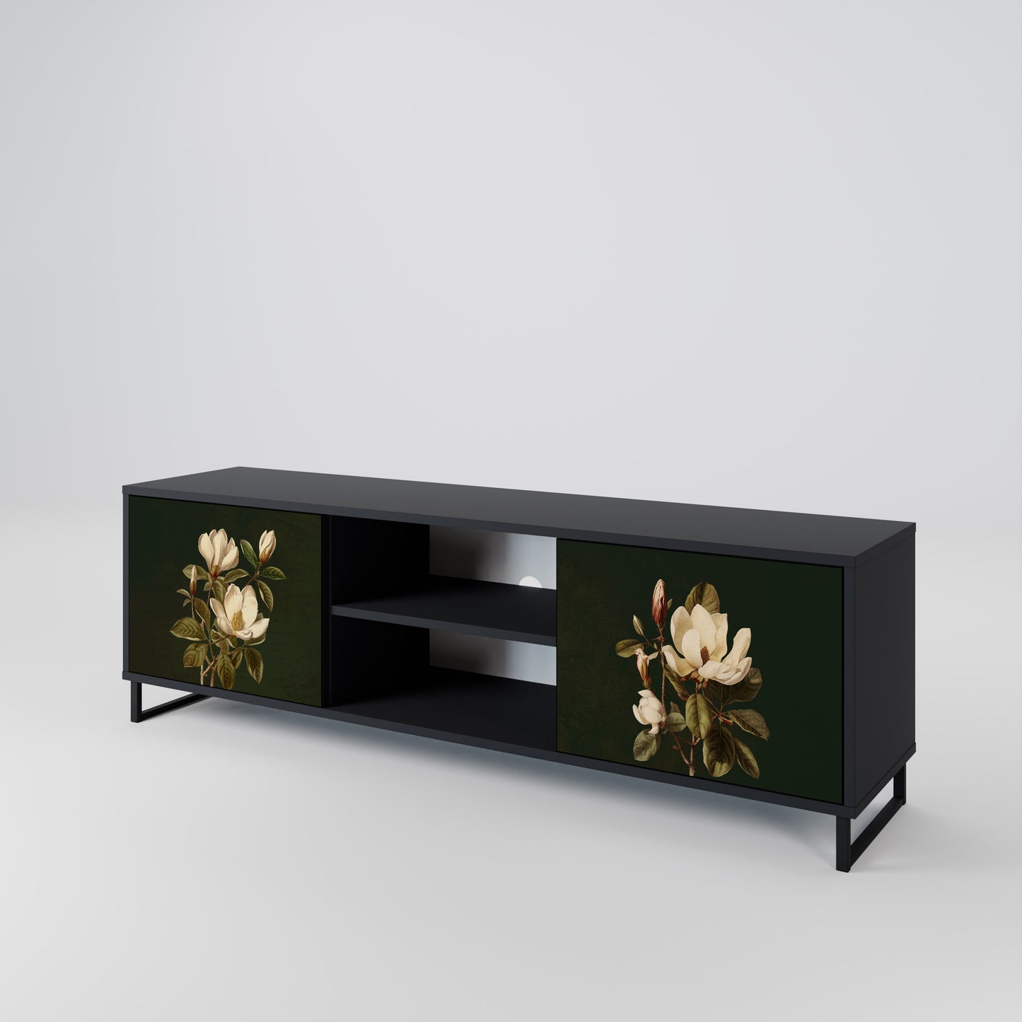 FLORAL NOIR Dvoudveřový TV stolek