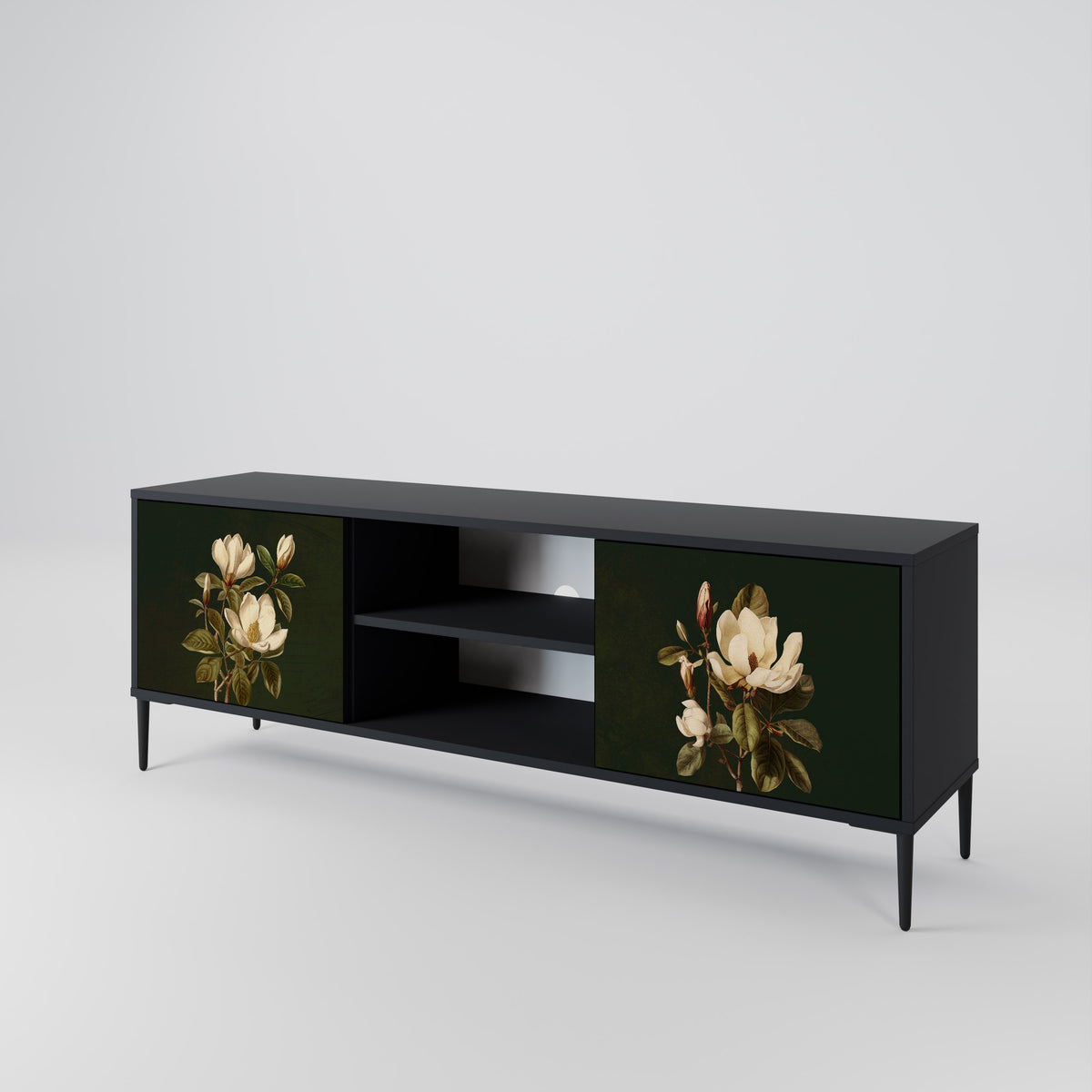 FLORAL NOIR Dvoudveřový TV stolek