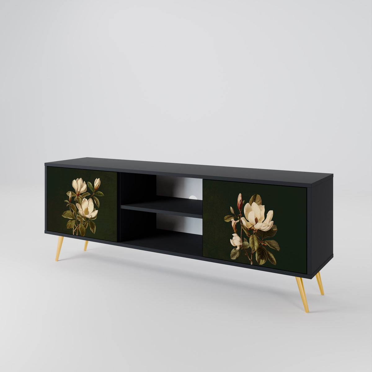 FLORAL NOIR Dvoudveřový TV stolek