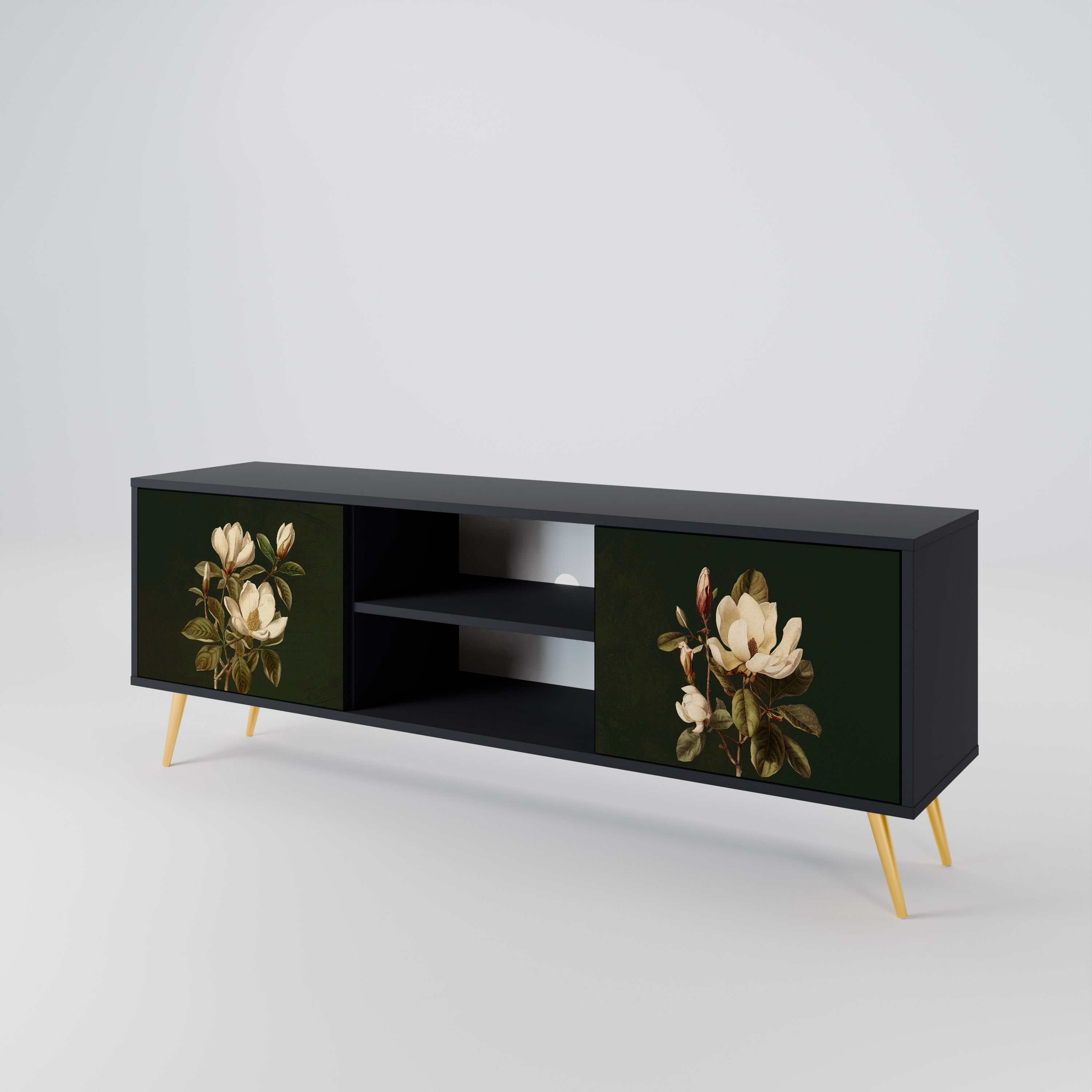 FLORAL NOIR 2-Door TV Cabinet