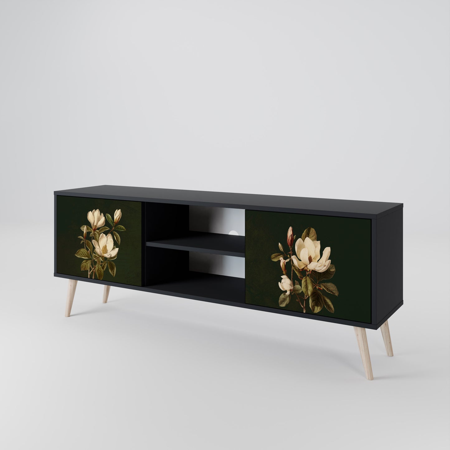 FLORAL NOIR Dvoudveřový TV stolek