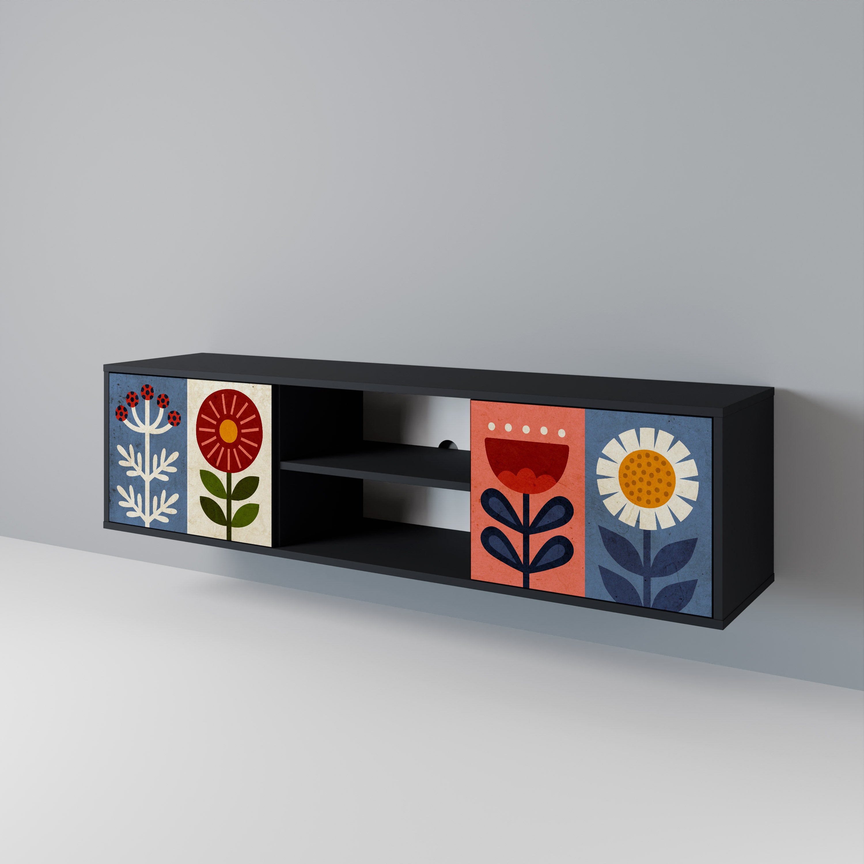 SCANDIC FLOWERET 2-Door TV Cabinet