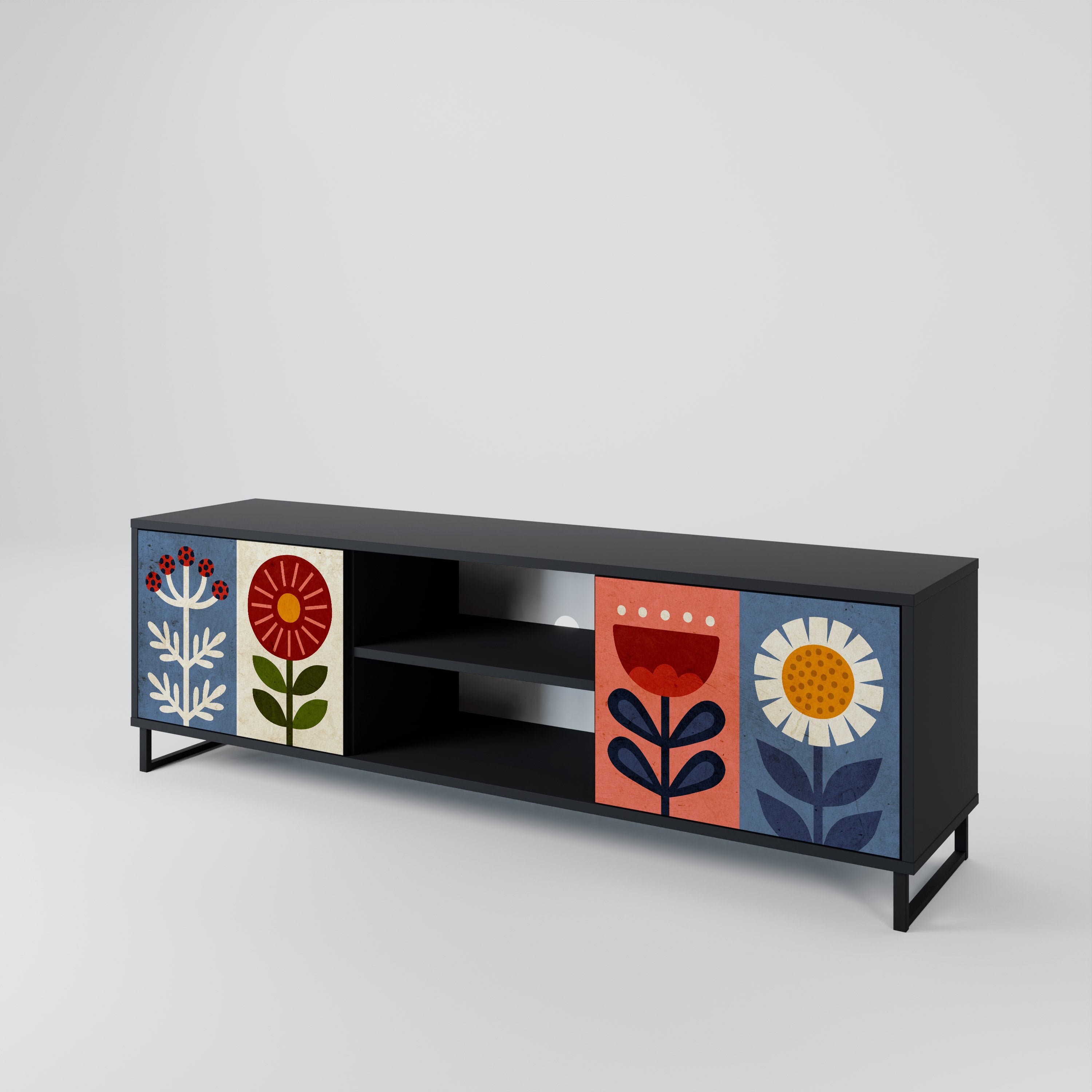 SCANDIC FLOWERET 2-Door TV Cabinet