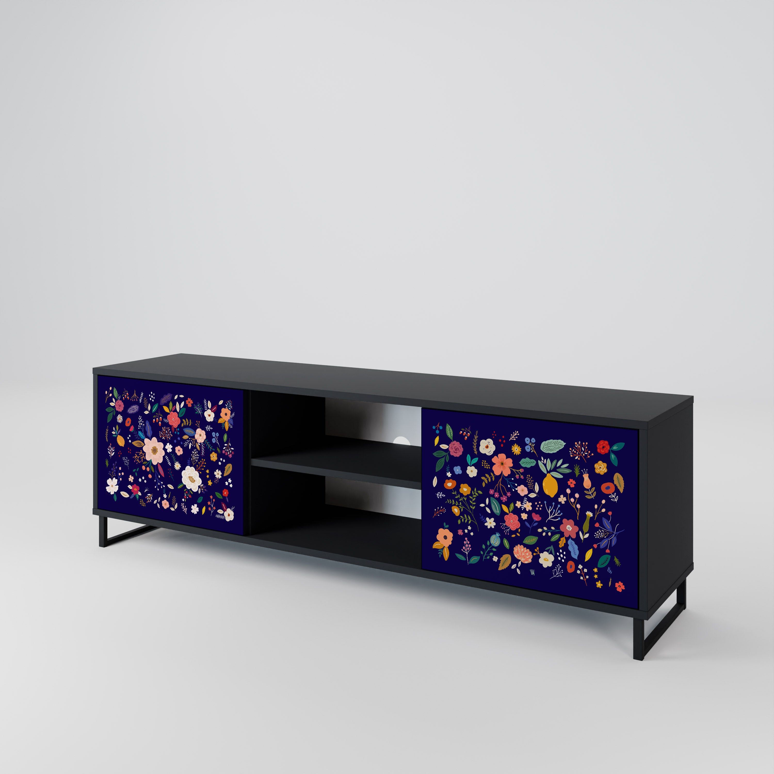 FLORAL COMBINATION 2-Door TV Cabinet