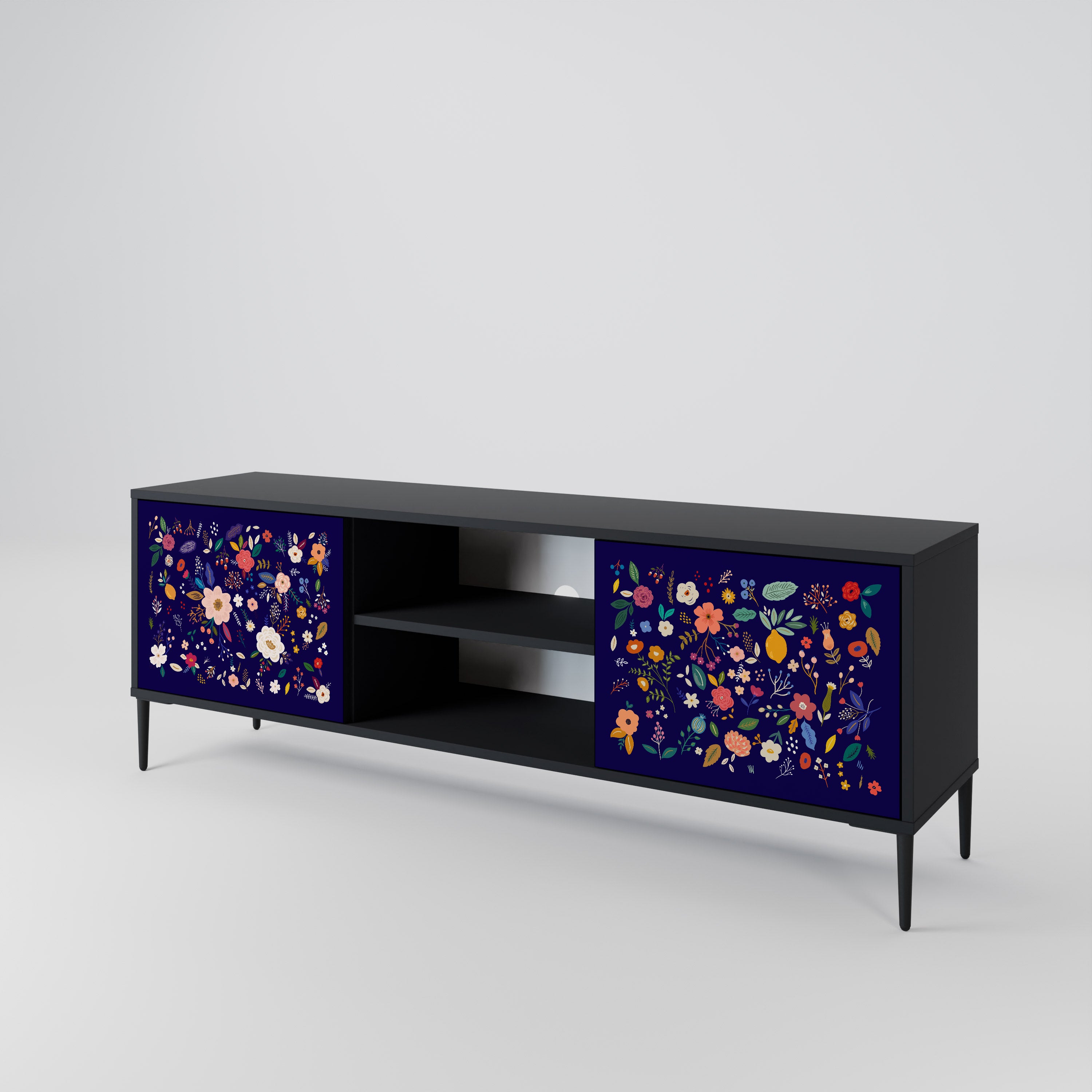 FLORAL COMBINATION 2-Door TV Cabinet