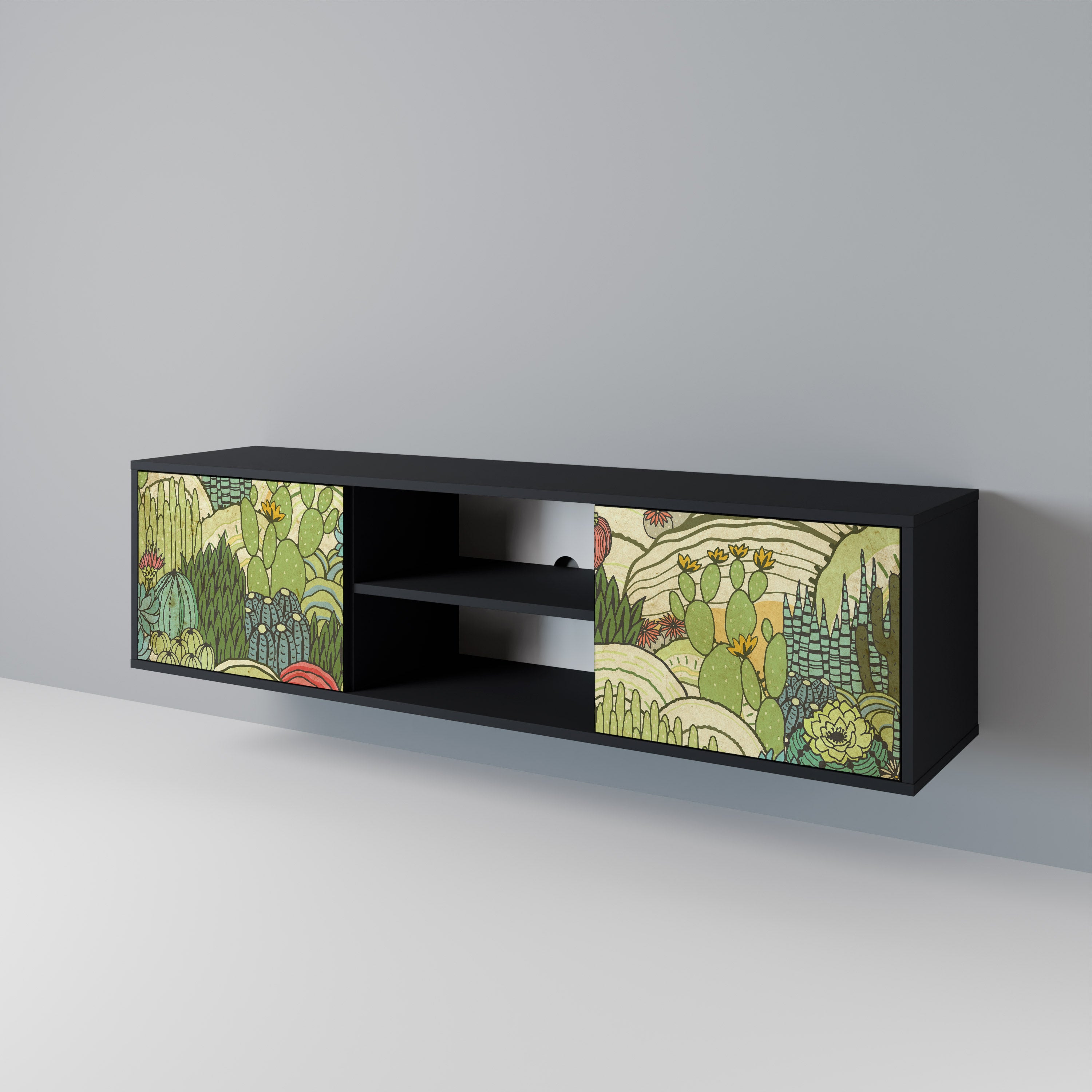 SUCCULENTS KALEIDOSCOPE 2-Door TV Cabinet