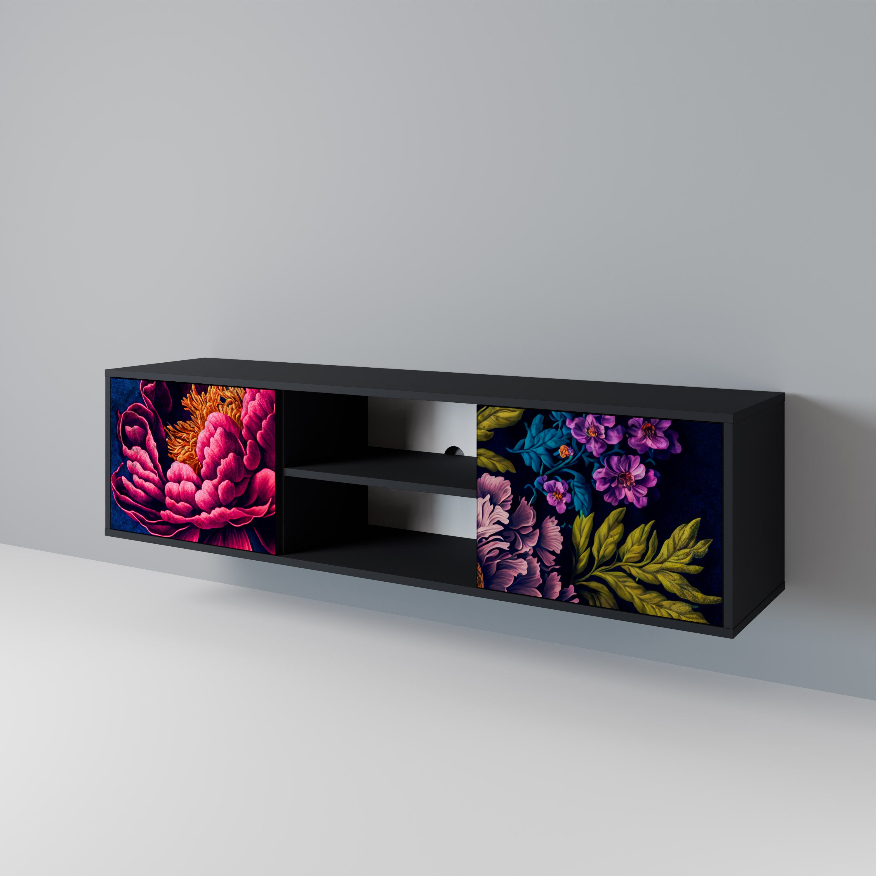 BLOOMING ELEGANCE 2-Door TV Cabinet