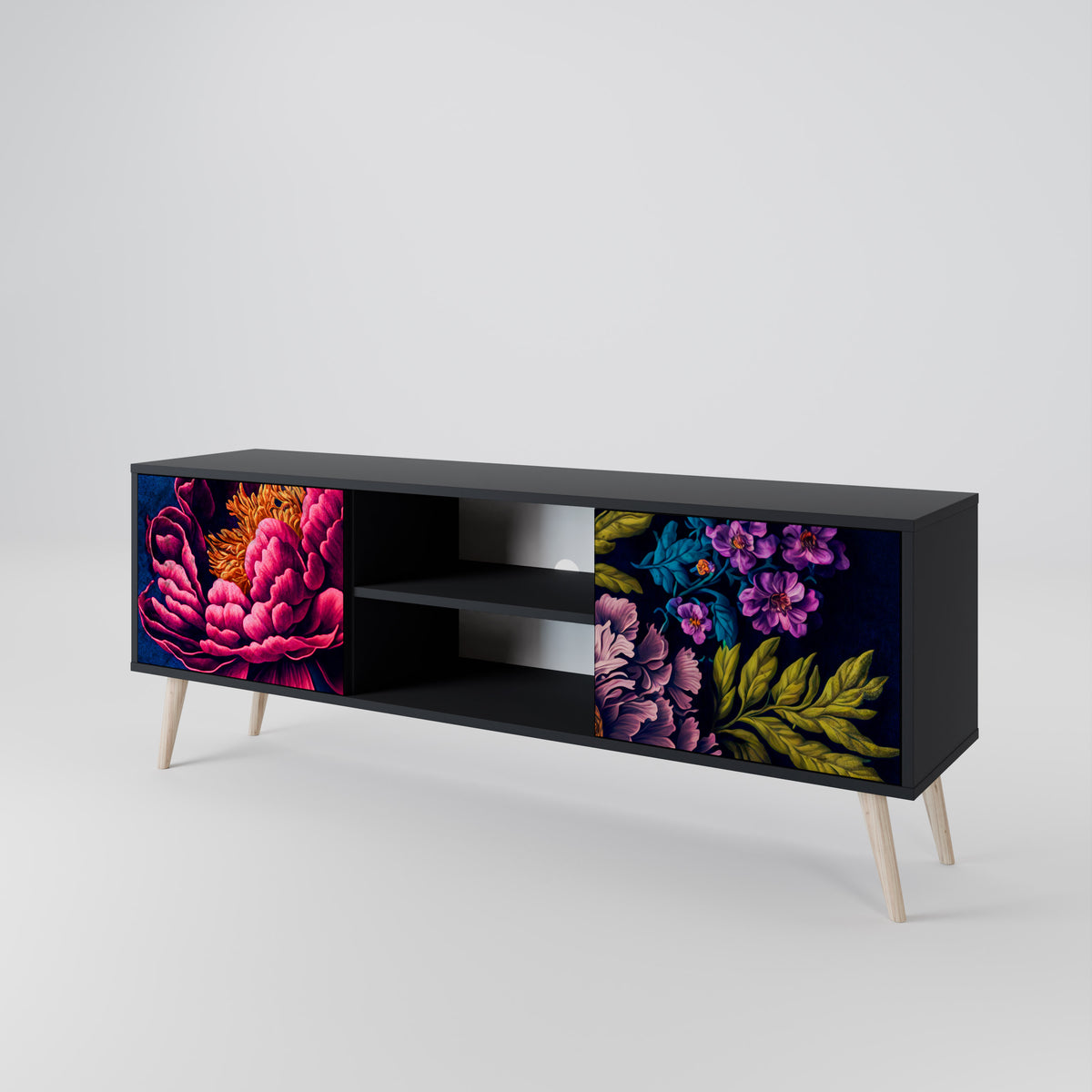BLOOMING ELEGANCE Dvoudveřový TV stolek