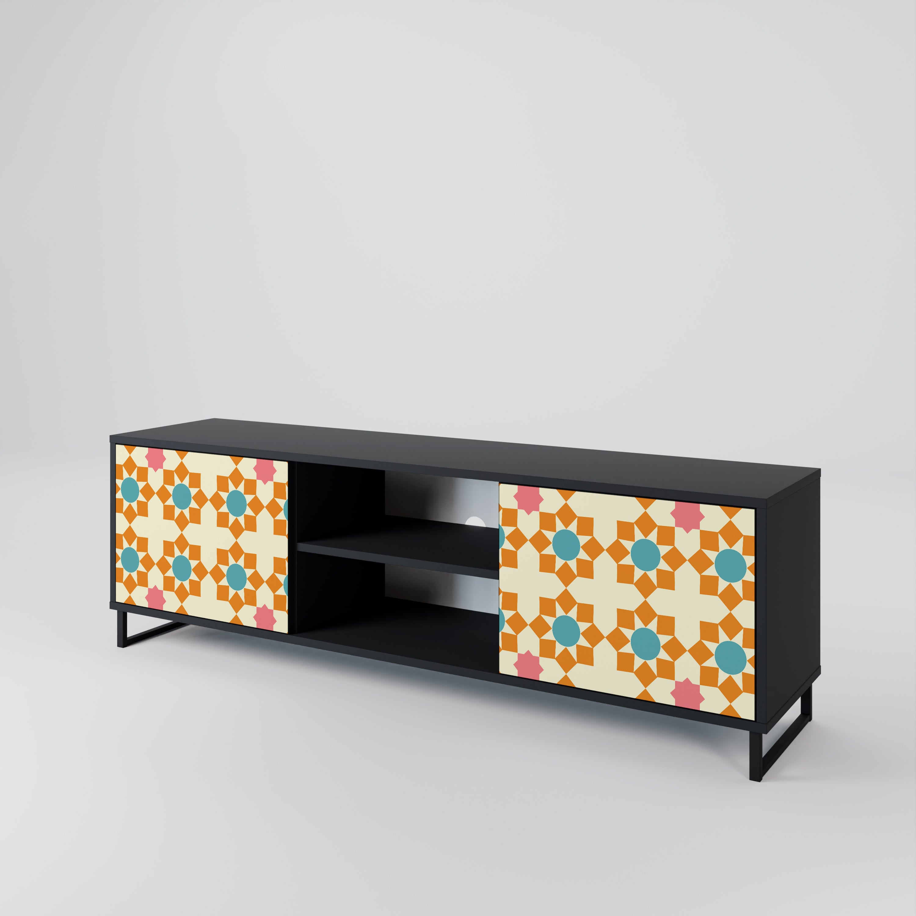 FLORAL DECOR 2-Door TV Cabinet