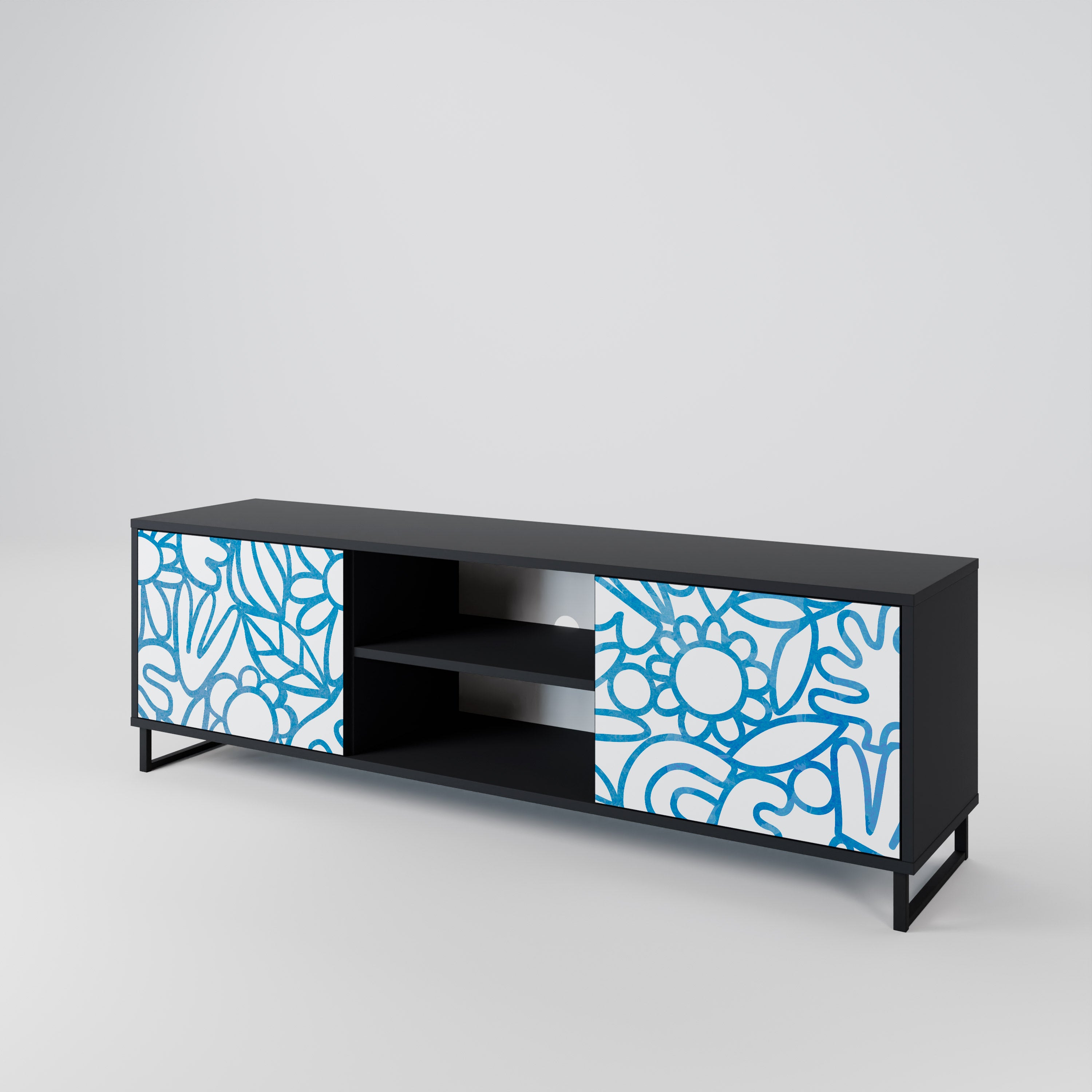 BLOOMY MORNING 2-Door TV Cabinet
