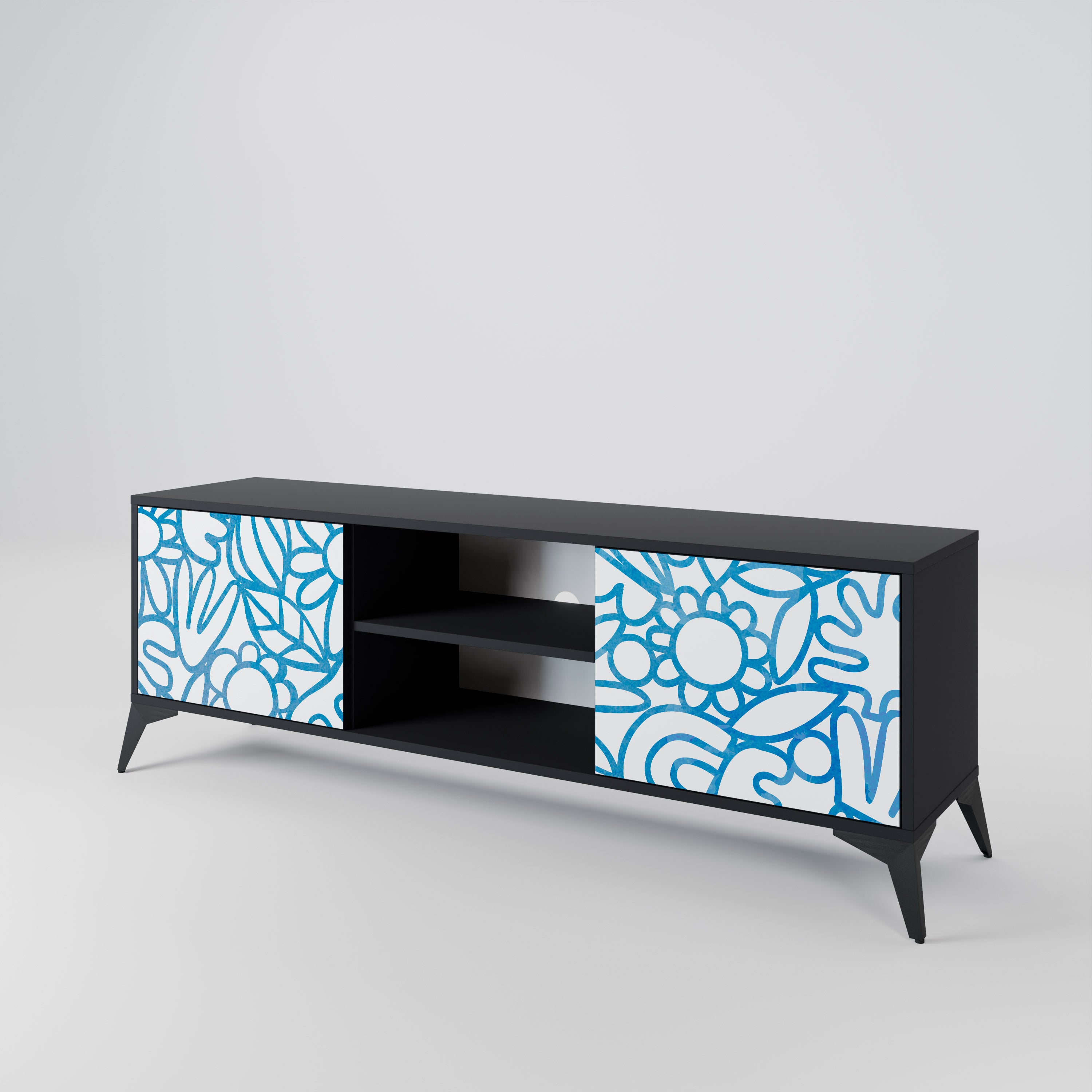 BLOOMY MORNING 2-Door TV Cabinet