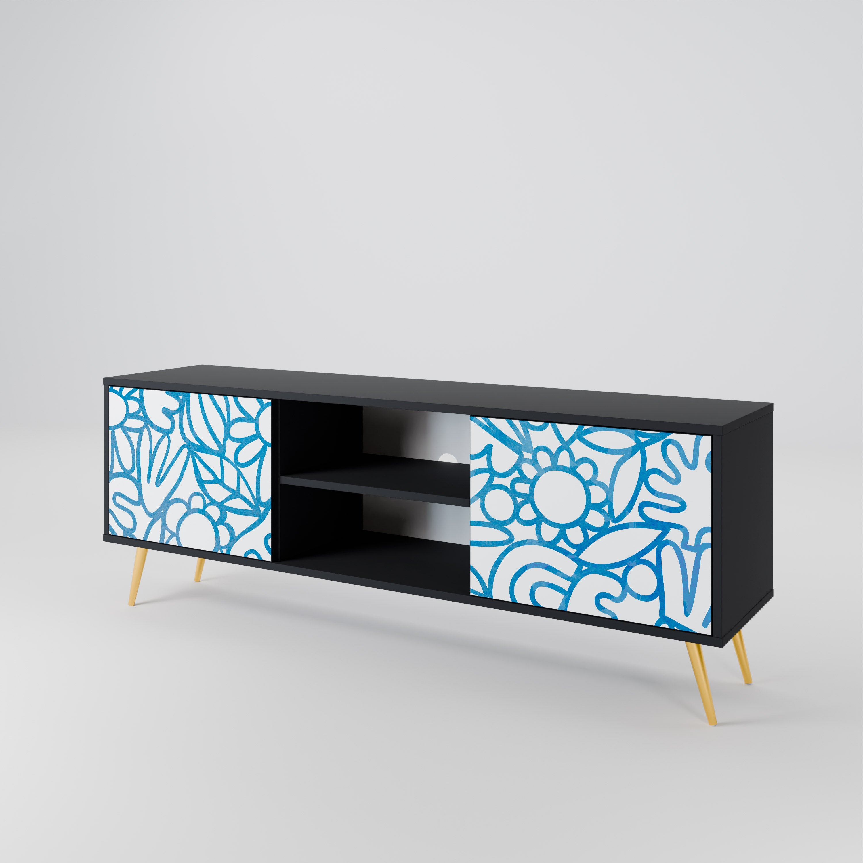 BLOOMY MORNING 2-Door TV Cabinet