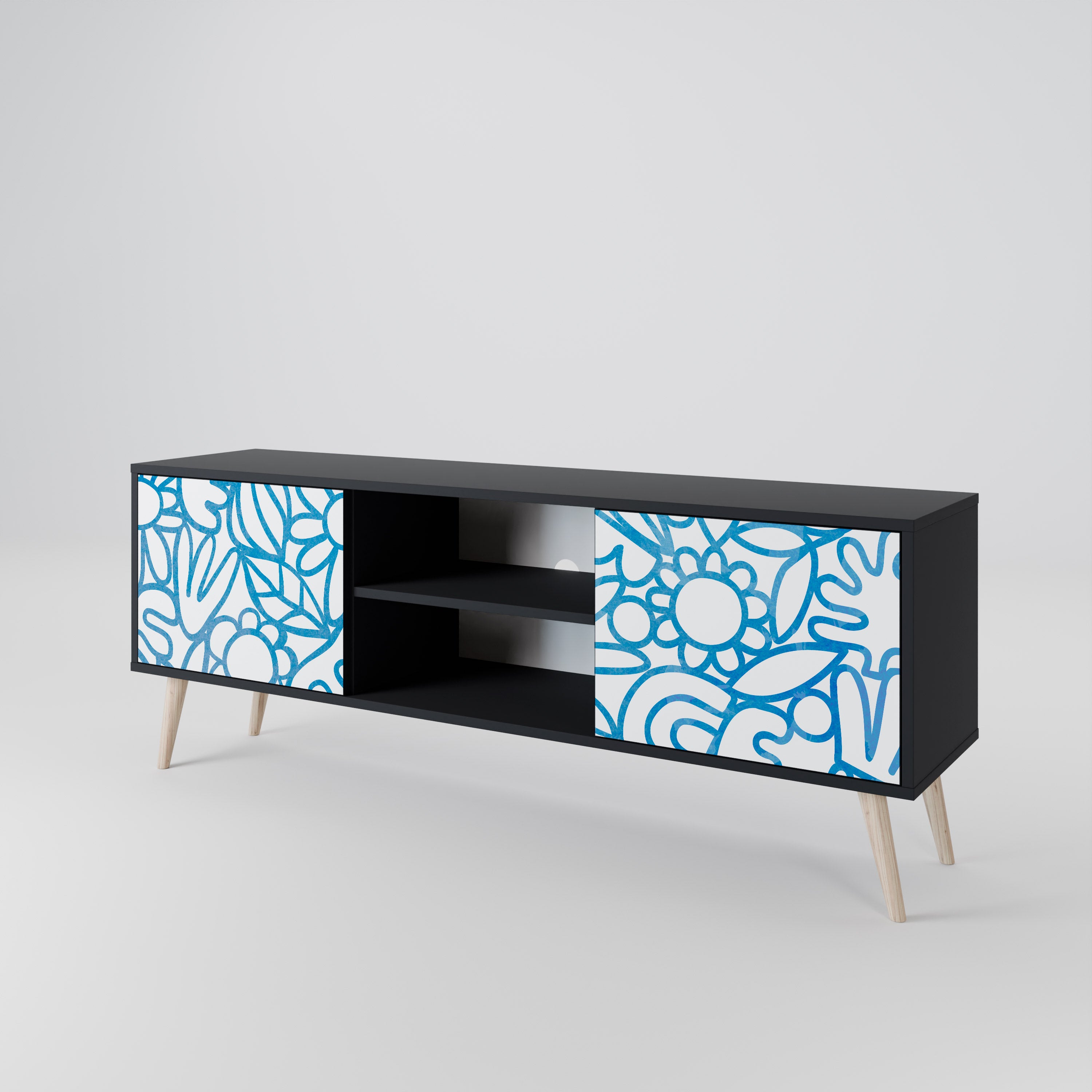 BLOOMY MORNING 2-Door TV Cabinet