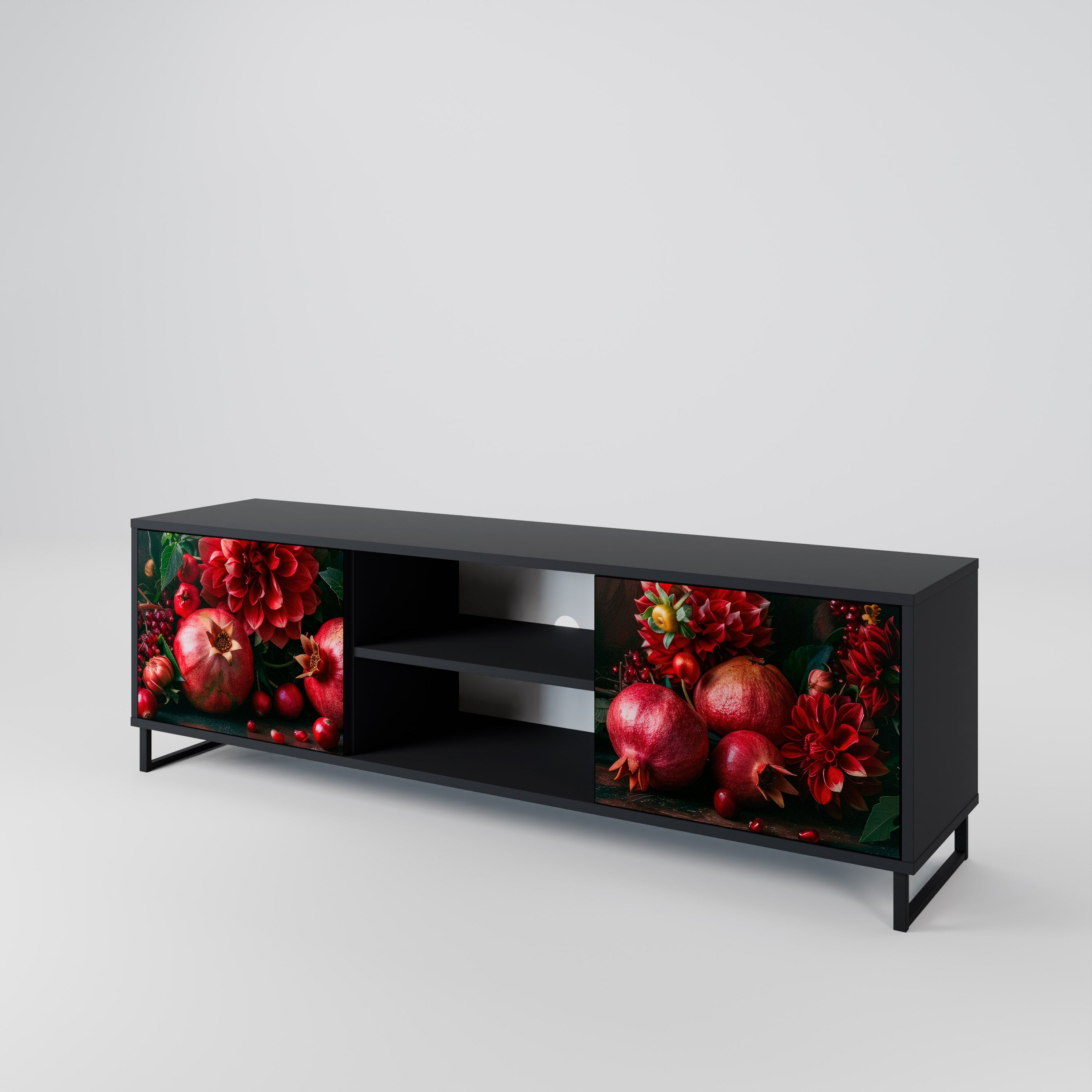 DAHLIAS AND POMEGRANATES 2-Door TV Cabinet