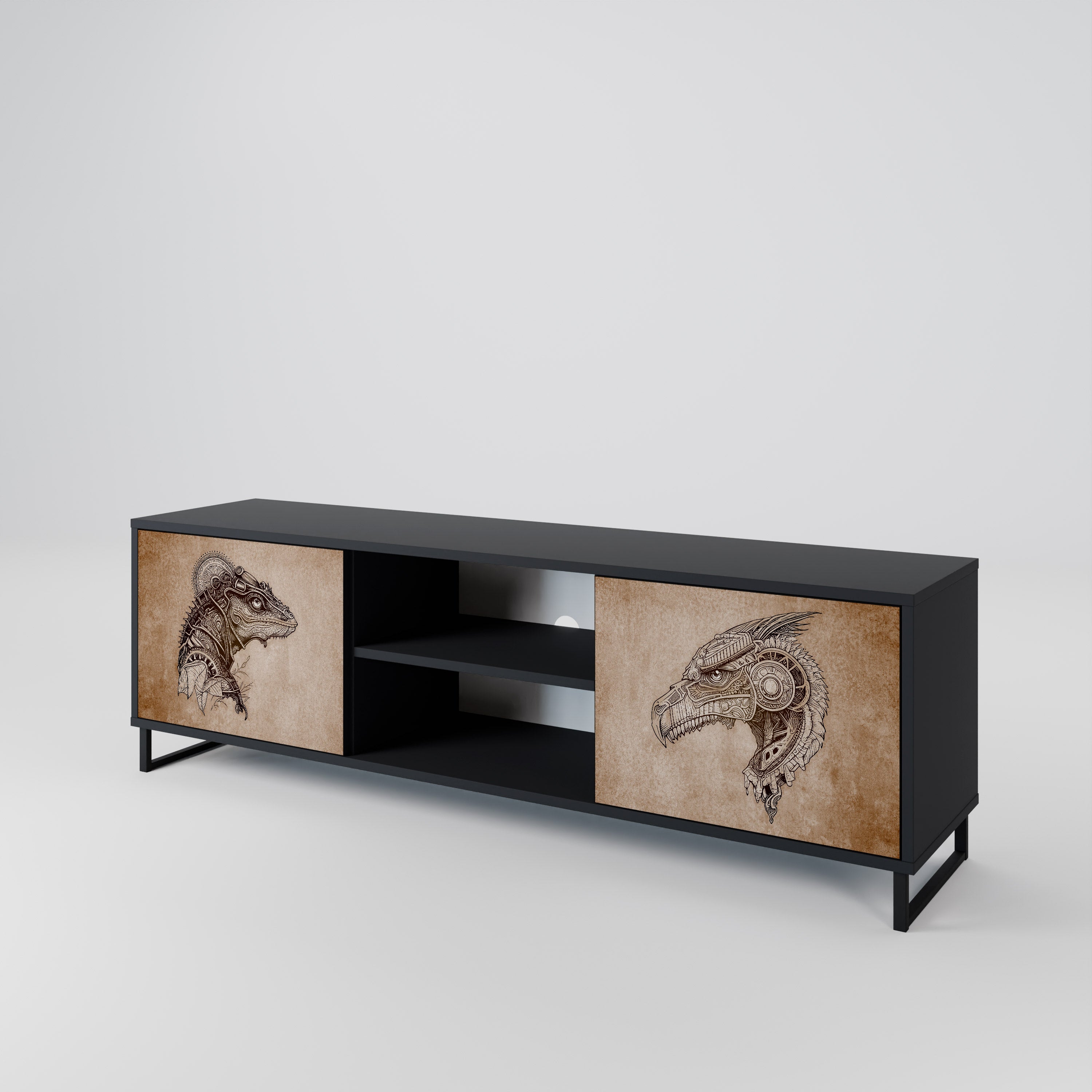 STEAMPUNK CLAN 2-Door TV Cabinet