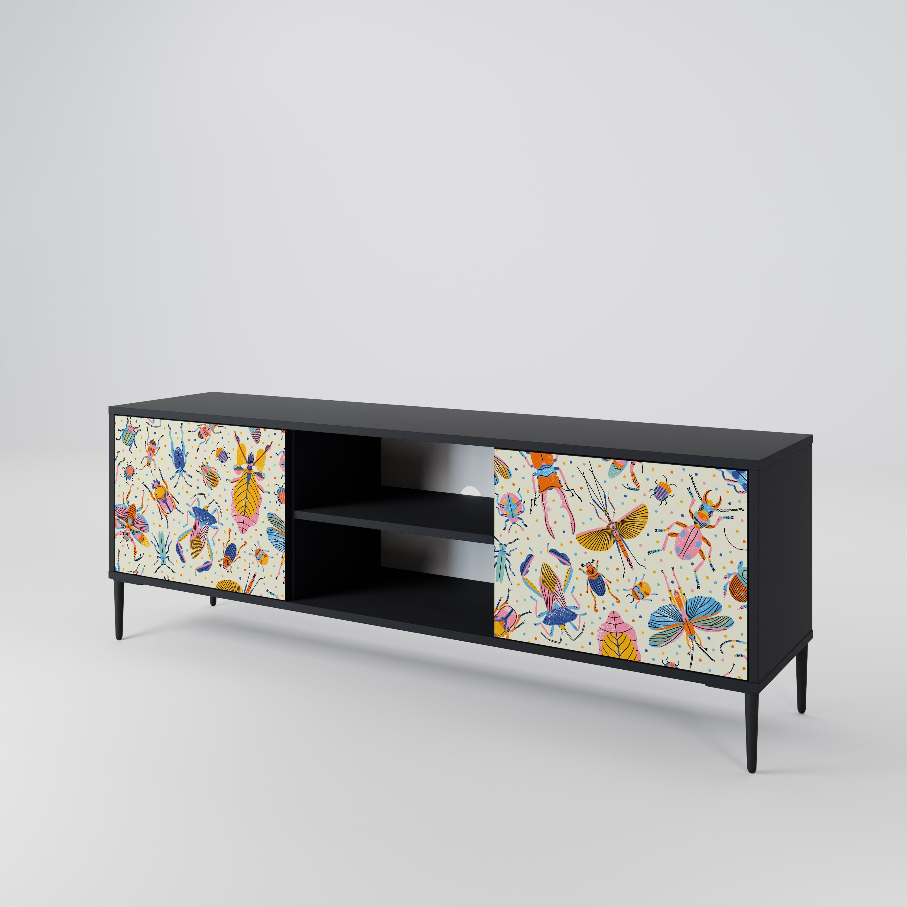 COLORFUL INSECTS 2-Door TV Cabinet