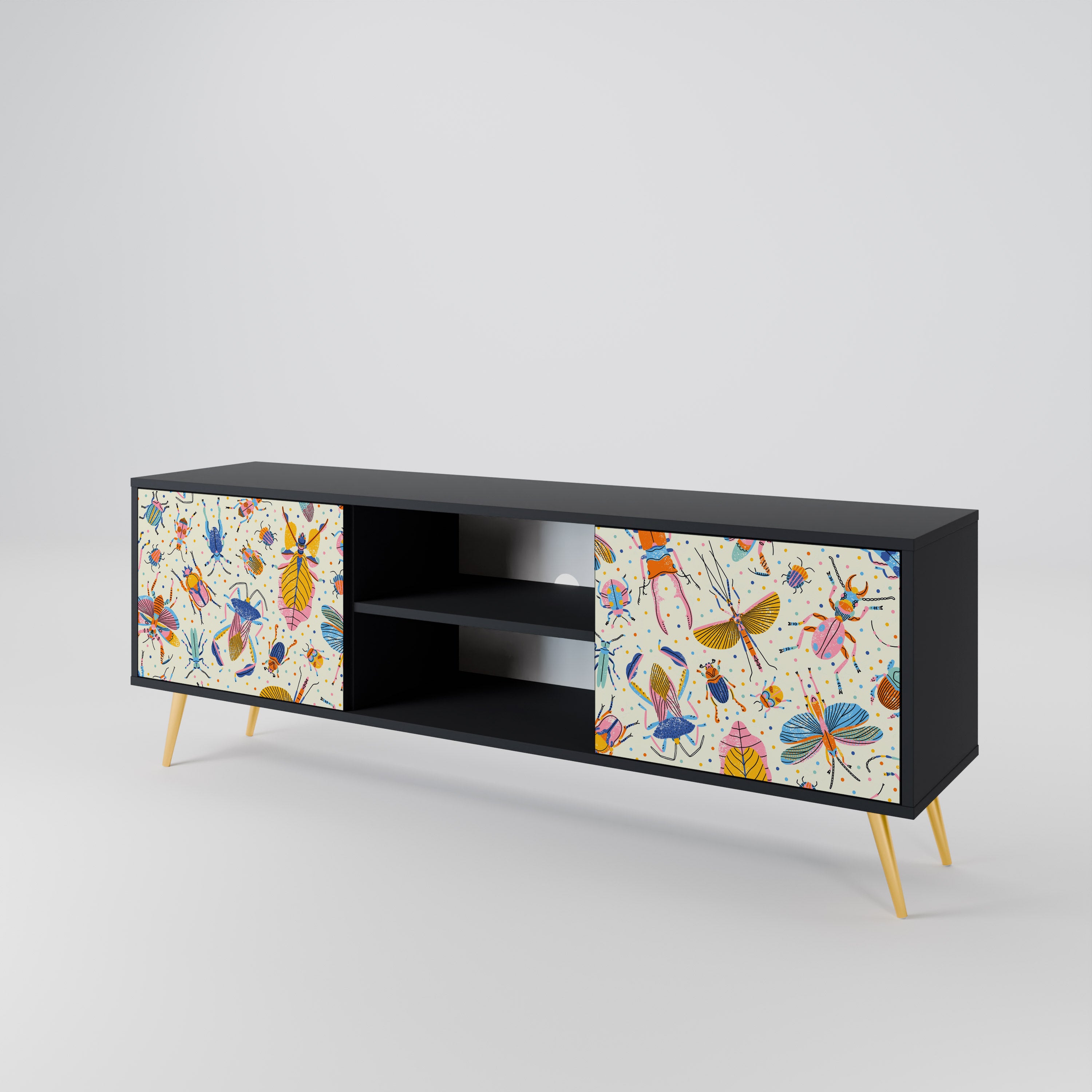 COLORFUL INSECTS 2-Door TV Cabinet
