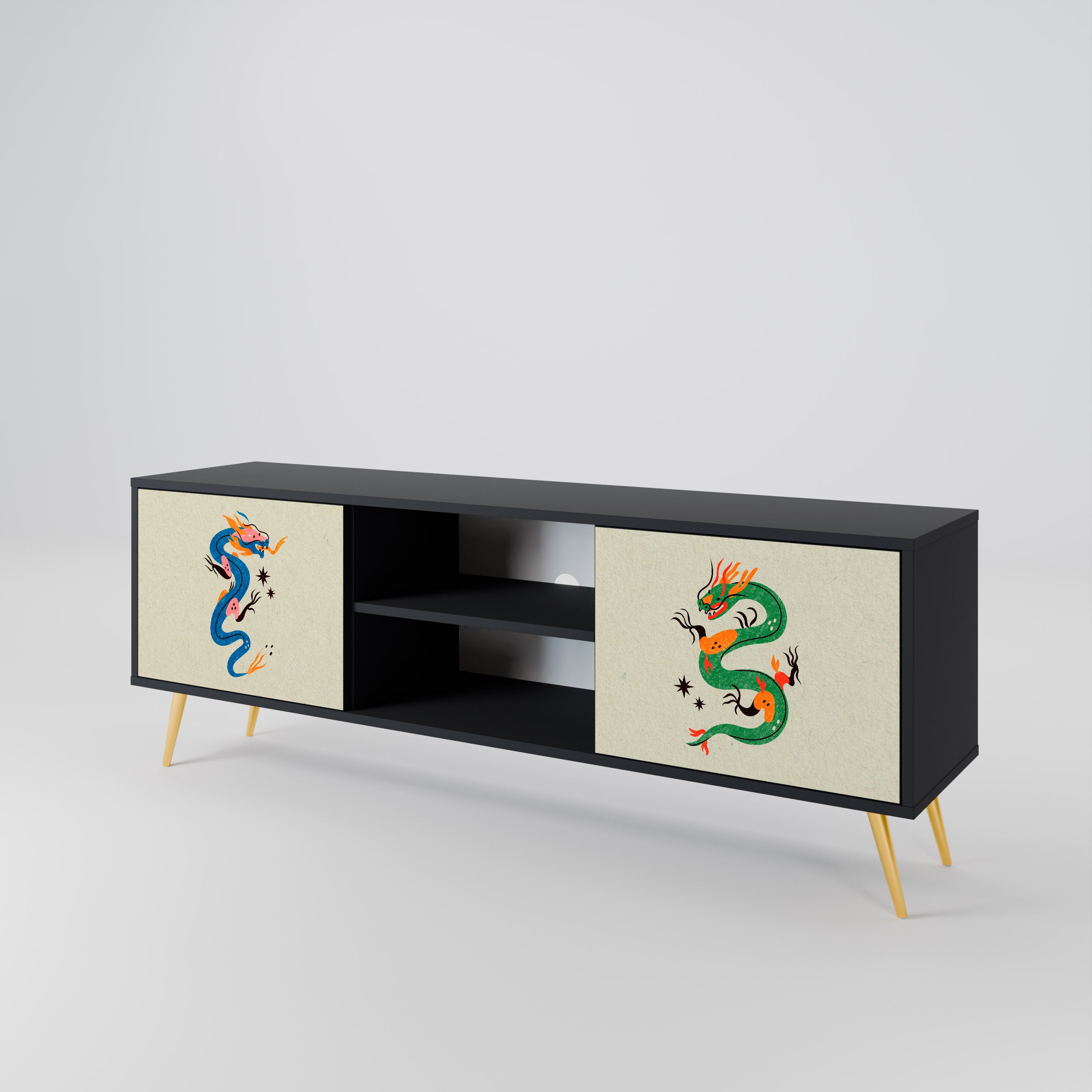 MYTHOLOGICAL CREATURES 2-Door TV Cabinet