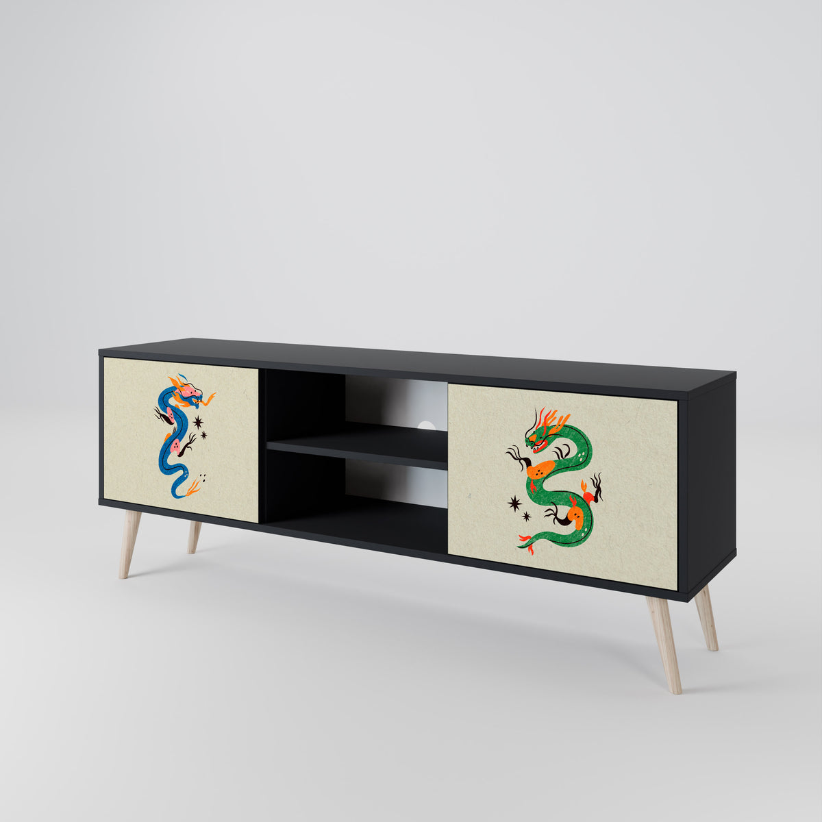 MYTHOLOGICAL CREATURES Dvoudveřový TV stolek