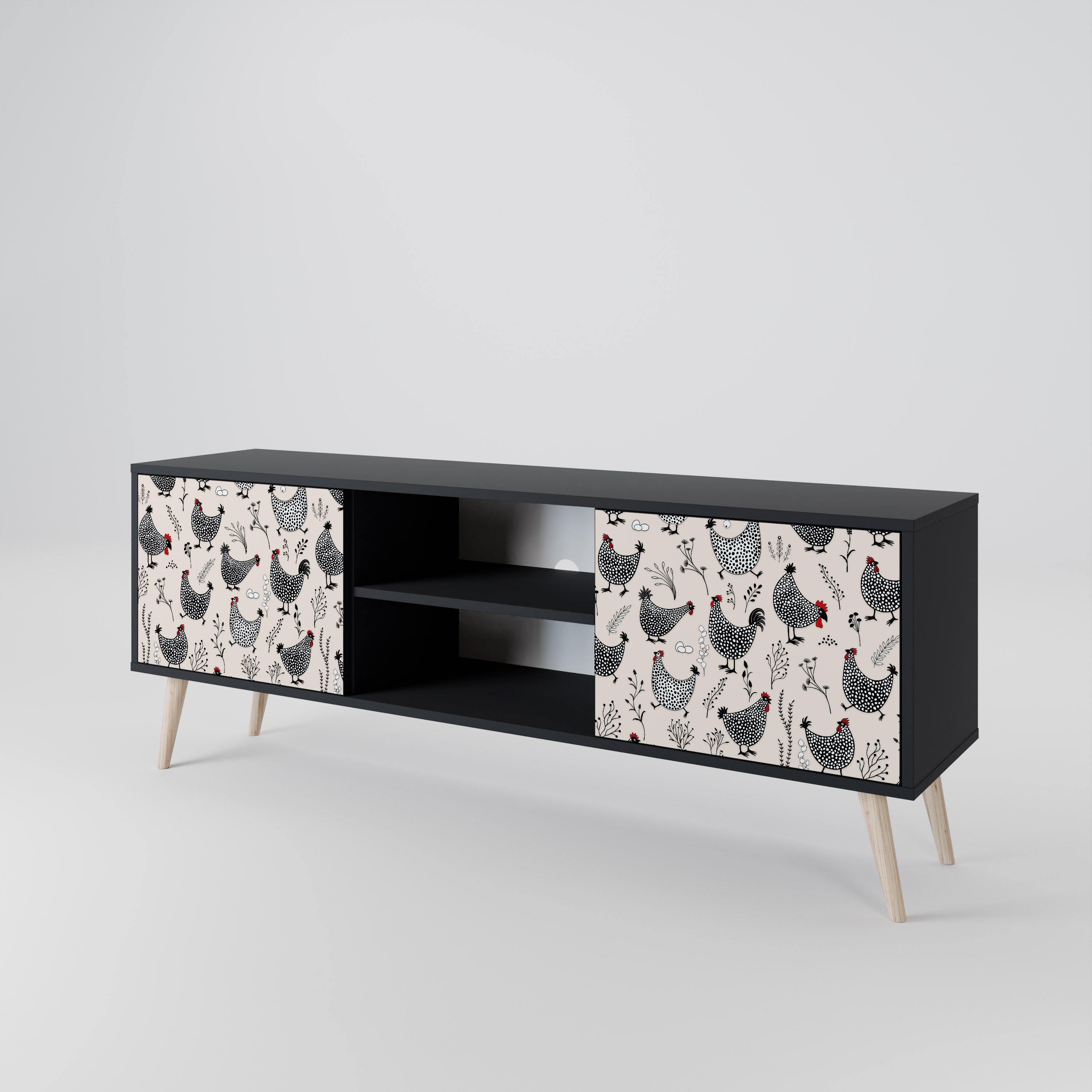 HAPPY HENS 2-Door TV Cabinet