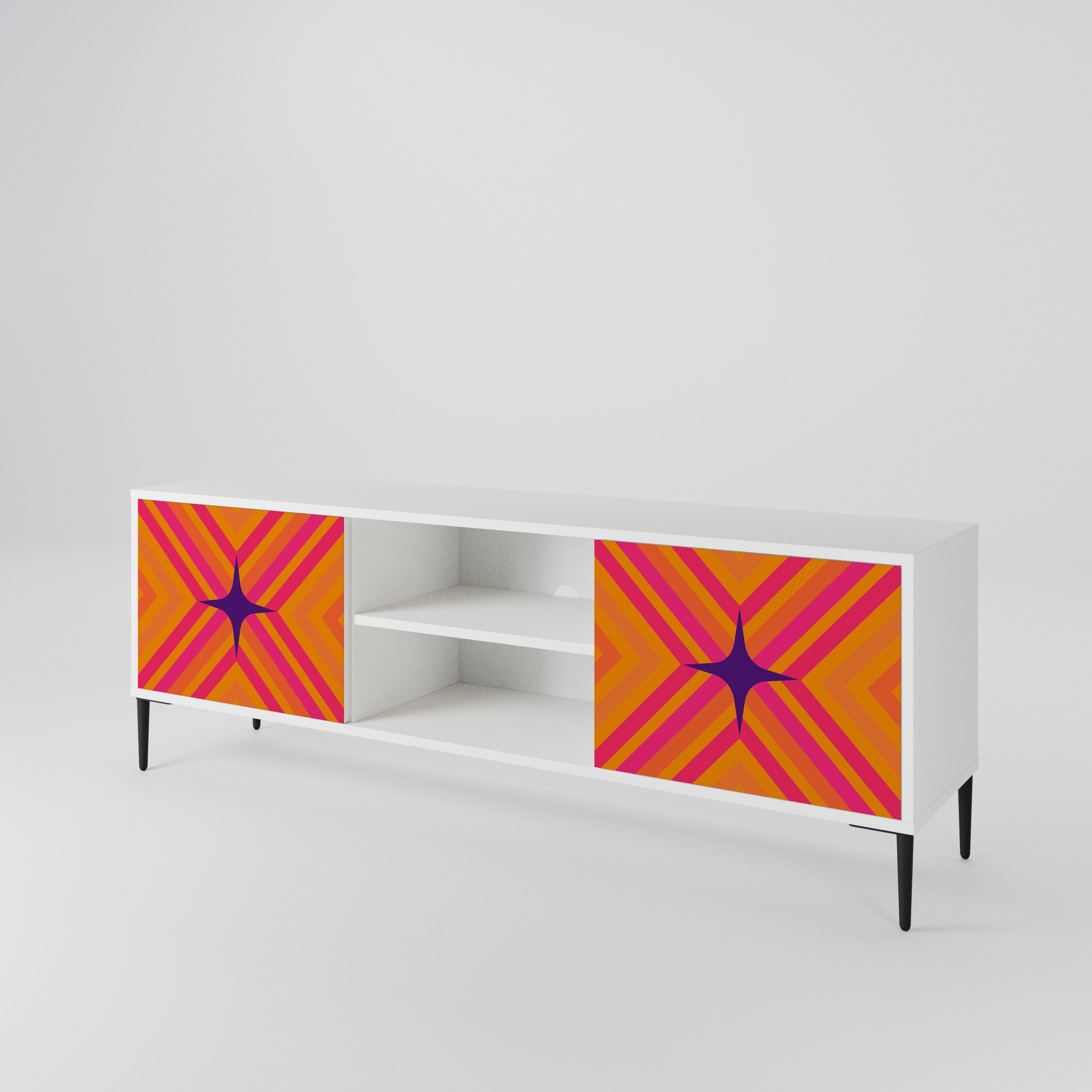 GEOMETRIC BRILLIANCE Dvoudveřový TV stolek