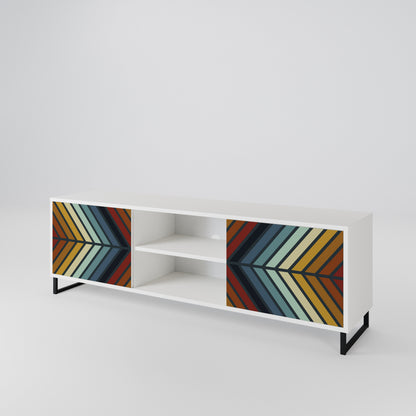 INDIGENOUS ZIGZAG Dvoudveřový TV stolek