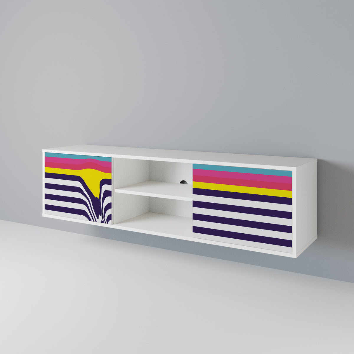 COLORFUL DIVERSION Dvoudveřový TV stolek