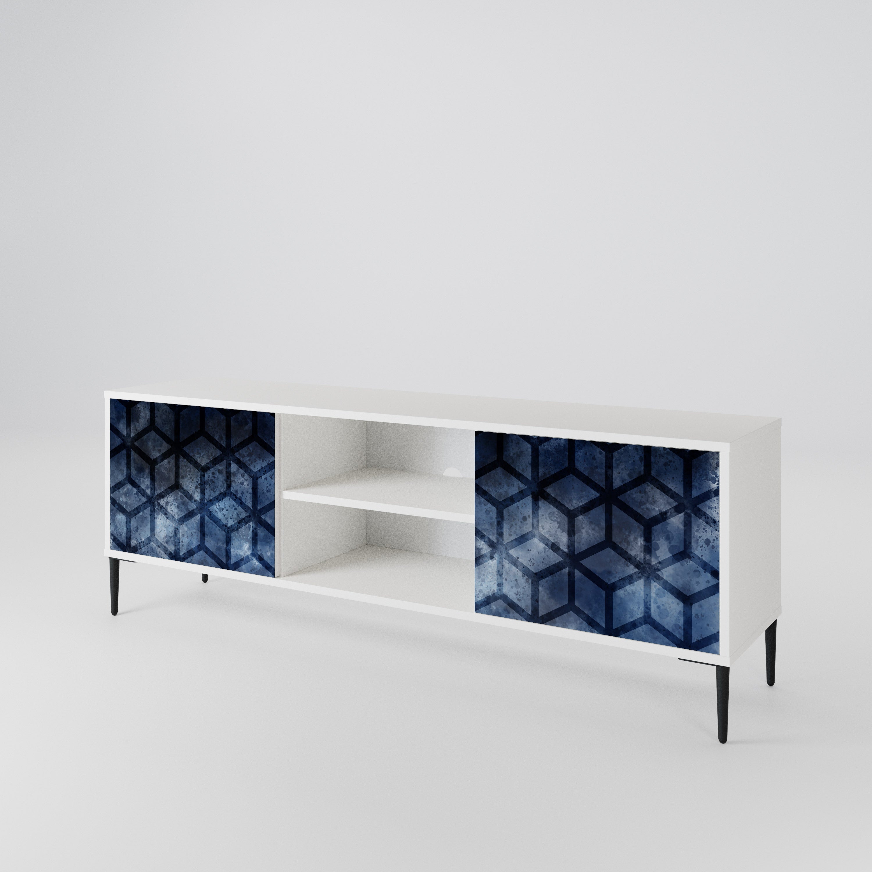 CUBIC MIST Dvoudveřový TV stolek