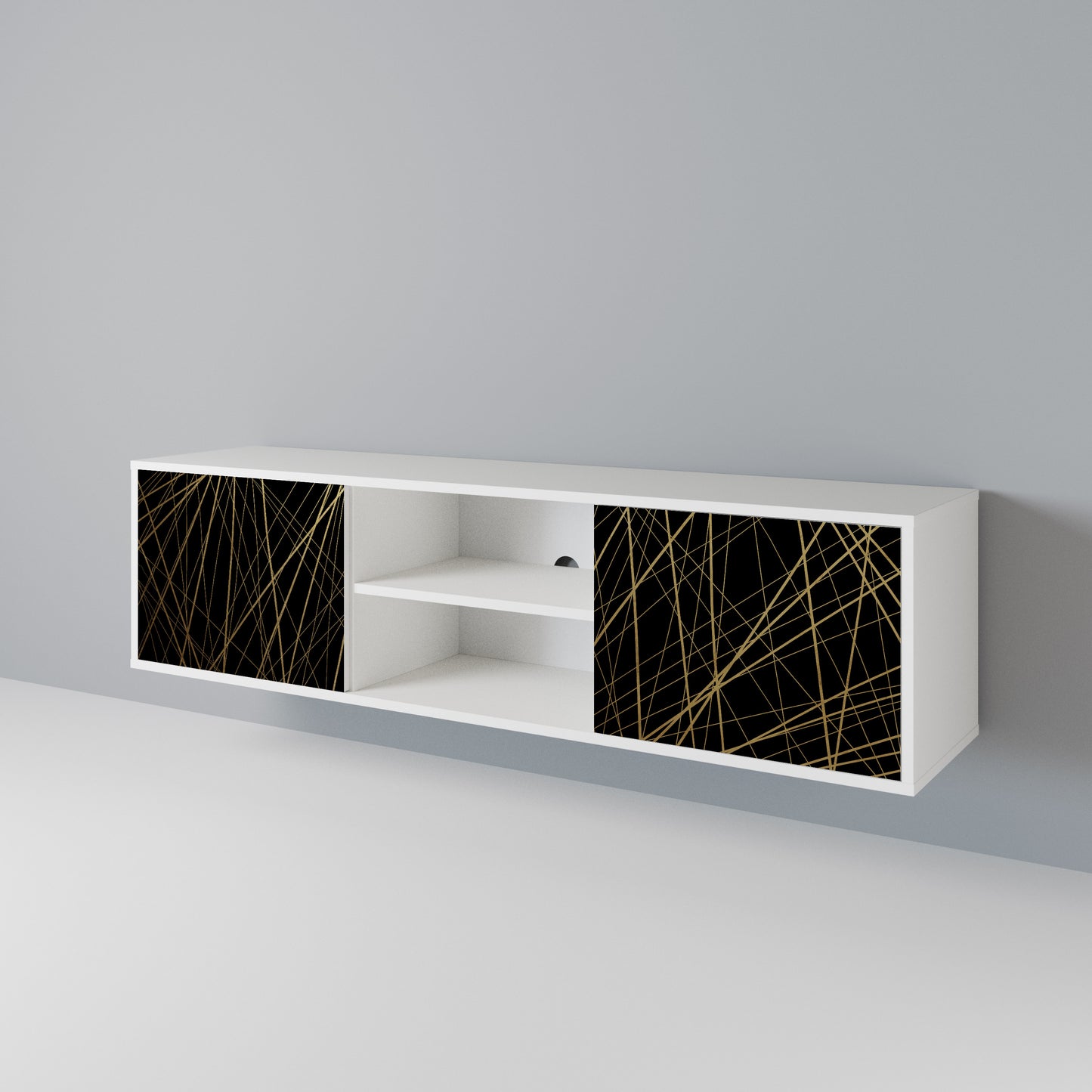BRIGHT MESH Dvoudveřový TV stolek