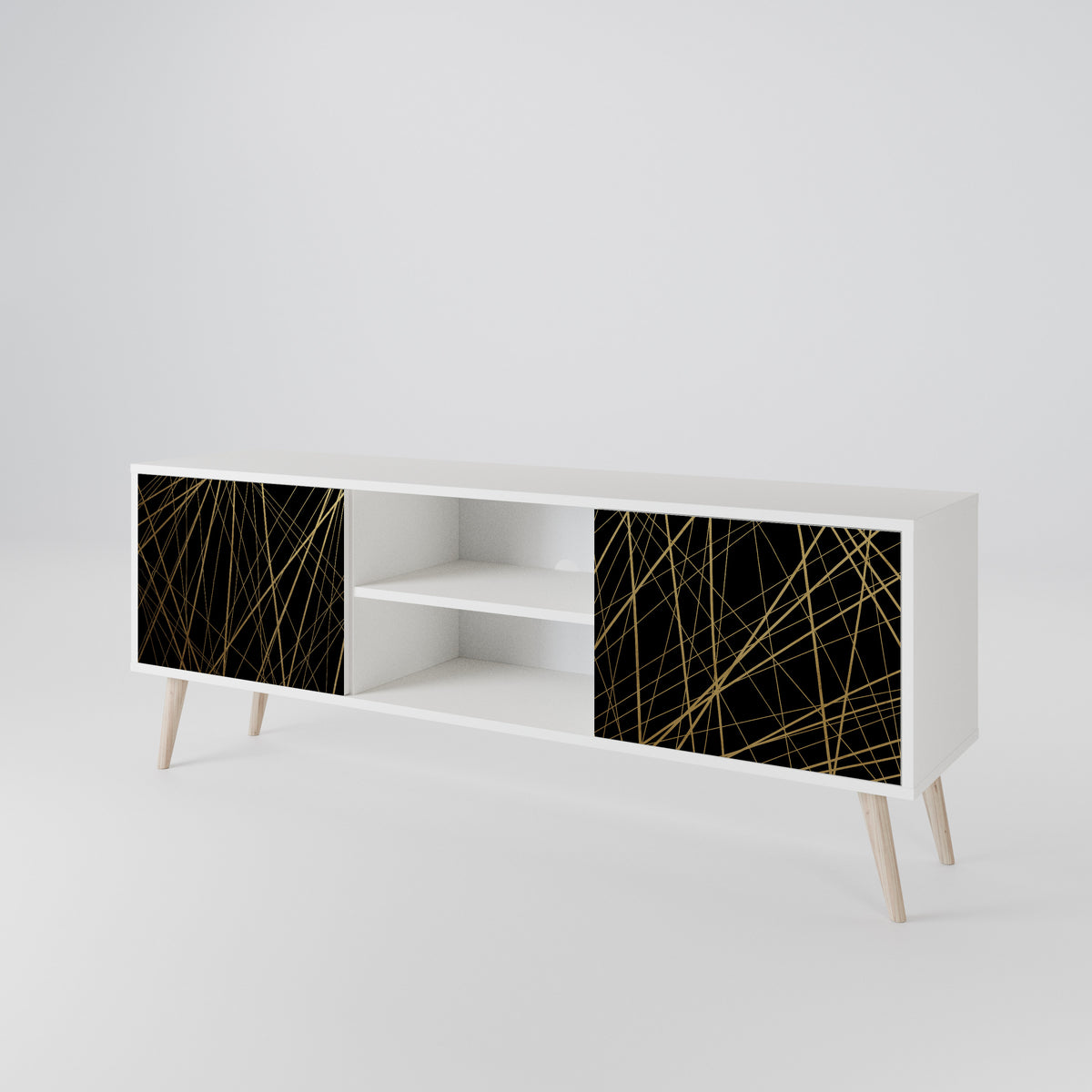 BRIGHT MESH Dvoudveřový TV stolek