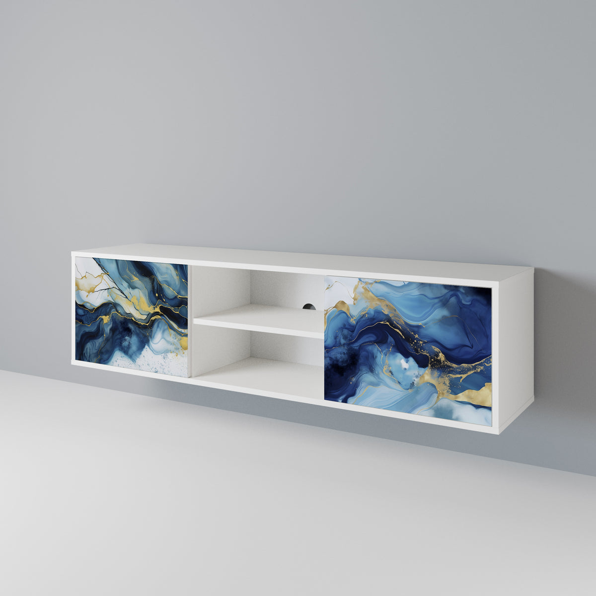 INKY MARBLE Dvoudveřový TV stolek