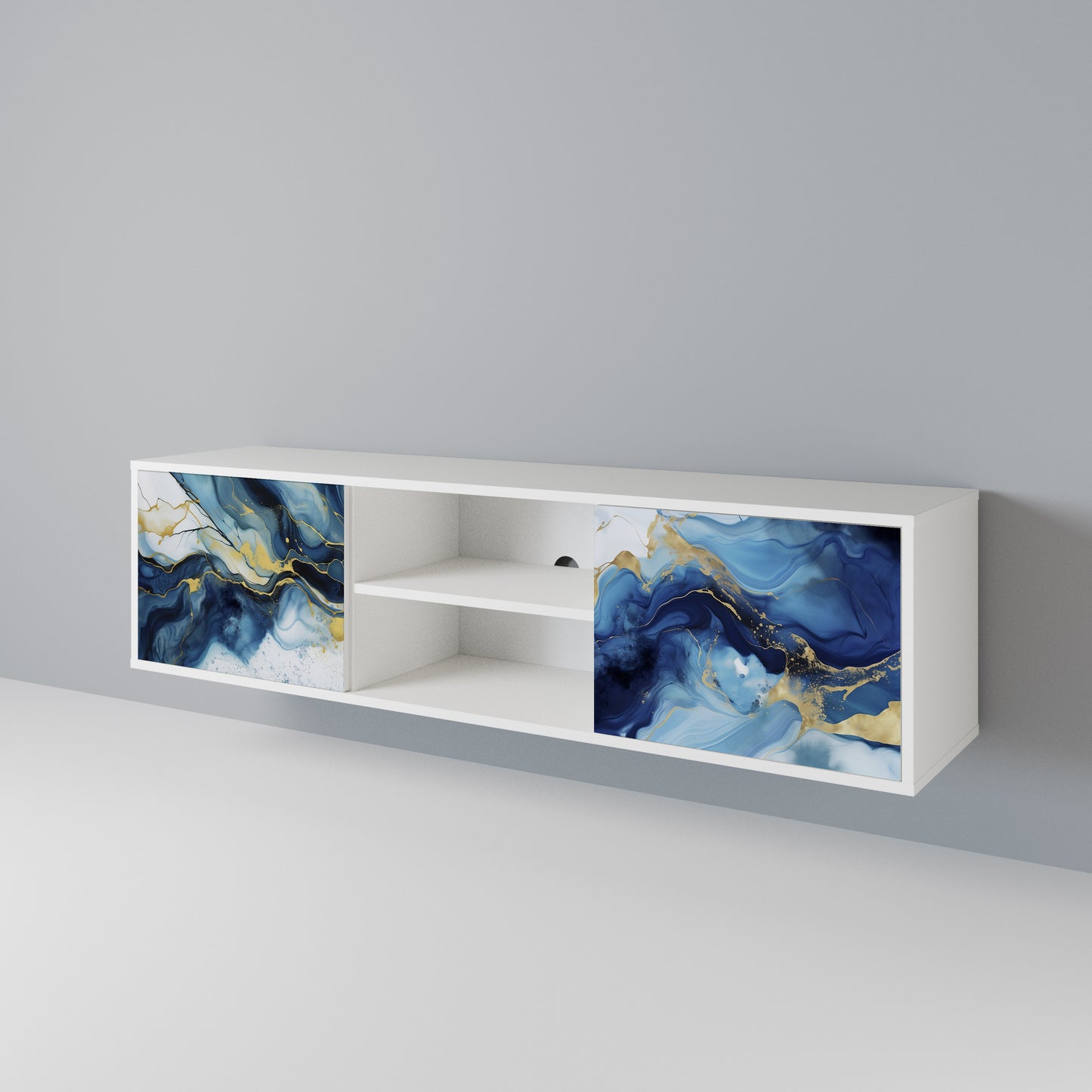 INKY MARBLE Dvoudveřový TV stolek