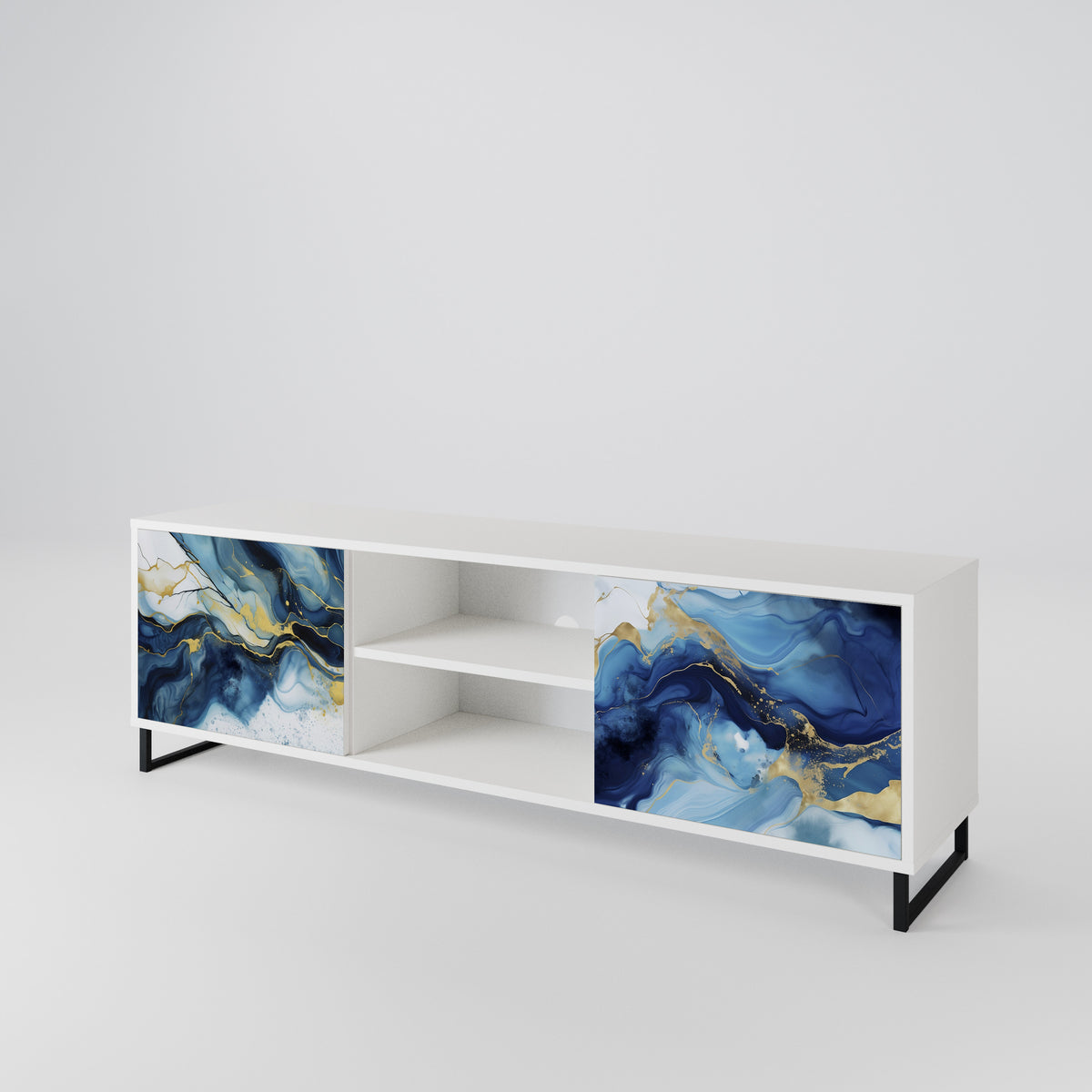 INKY MARBLE Dvoudveřový TV stolek