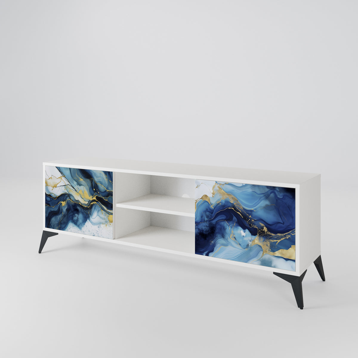 INKY MARBLE Dvoudveřový TV stolek