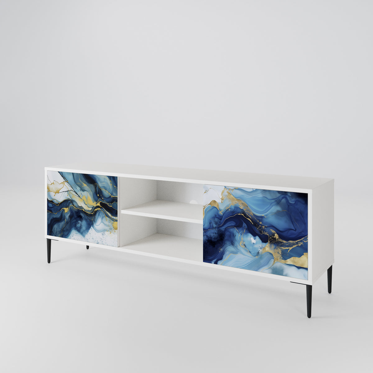 INKY MARBLE Dvoudveřový TV stolek