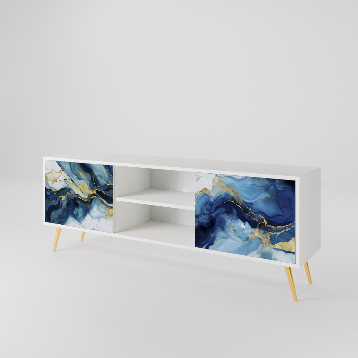 INKY MARBLE Dvoudveřový TV stolek