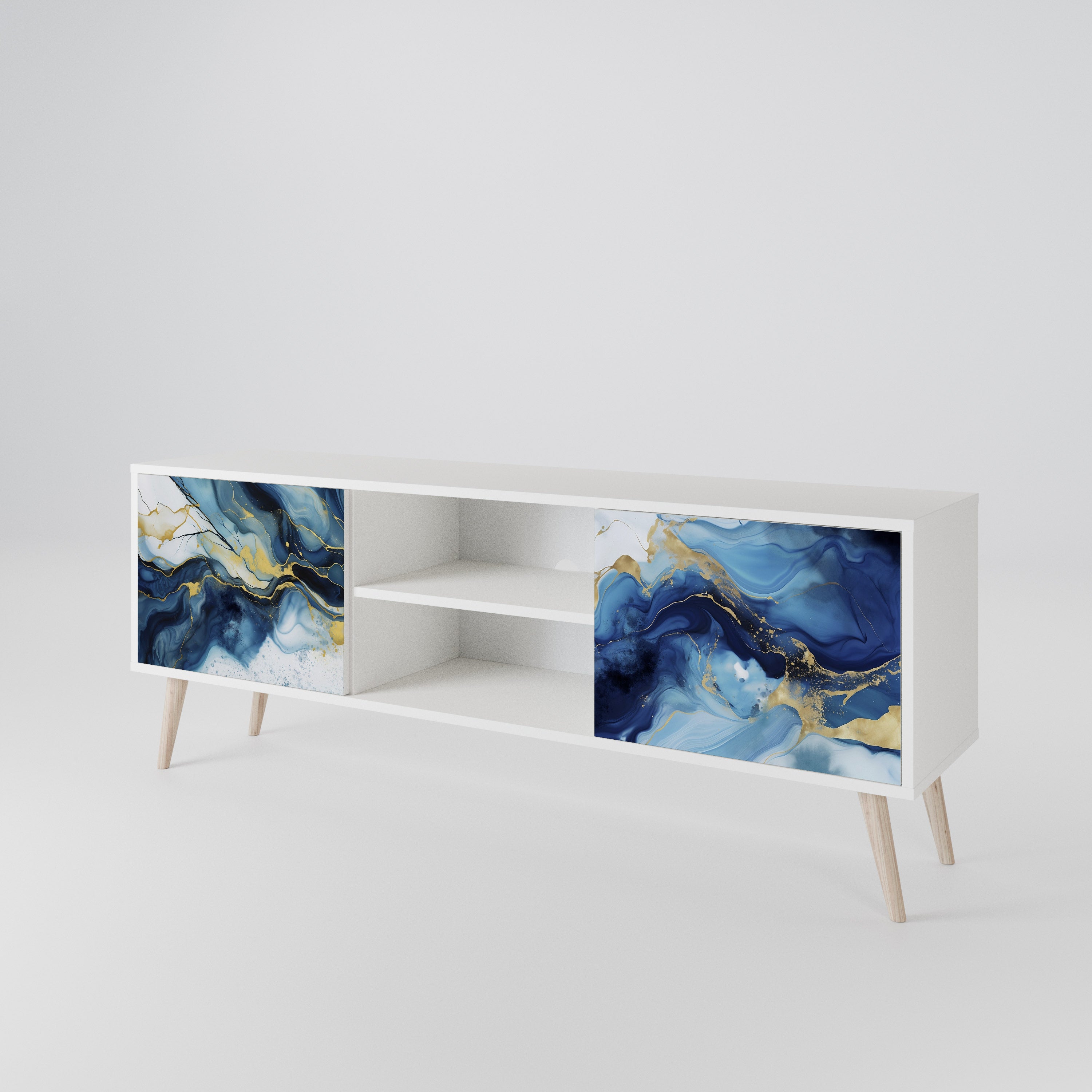 INKY MARBLE Dvoudveřový TV stolek
