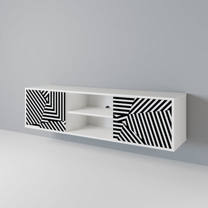 ILLUSIONARY LATTICE Dvoudveřový TV stolek