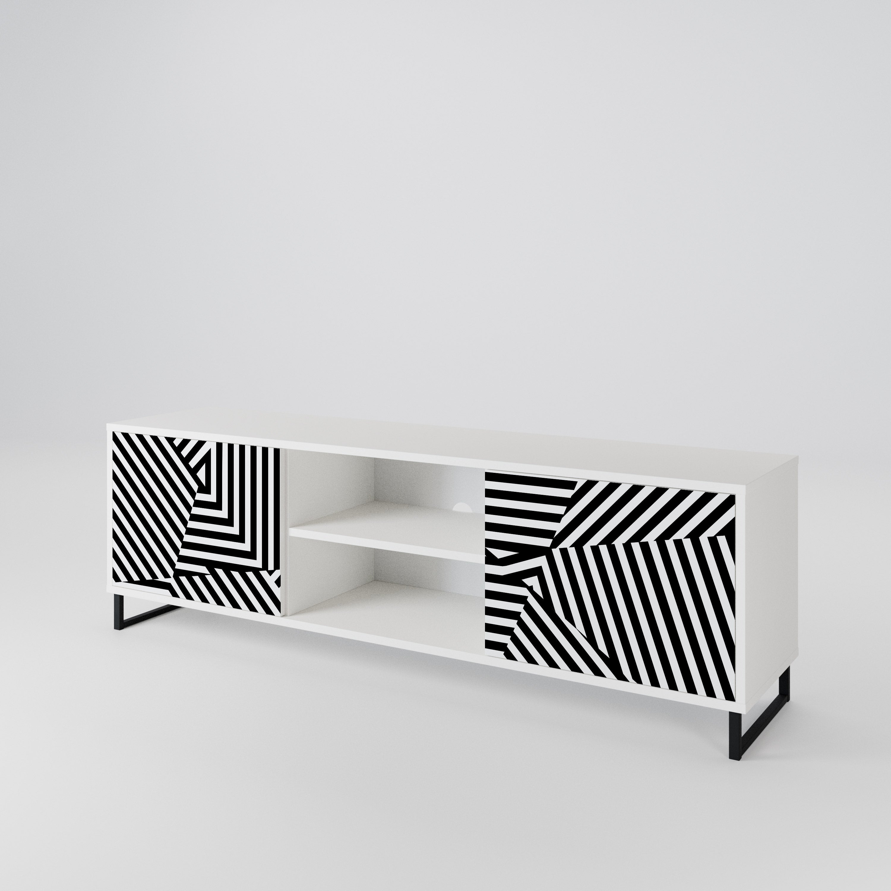 ILLUSIONARY LATTICE Dvoudveřový TV stolek