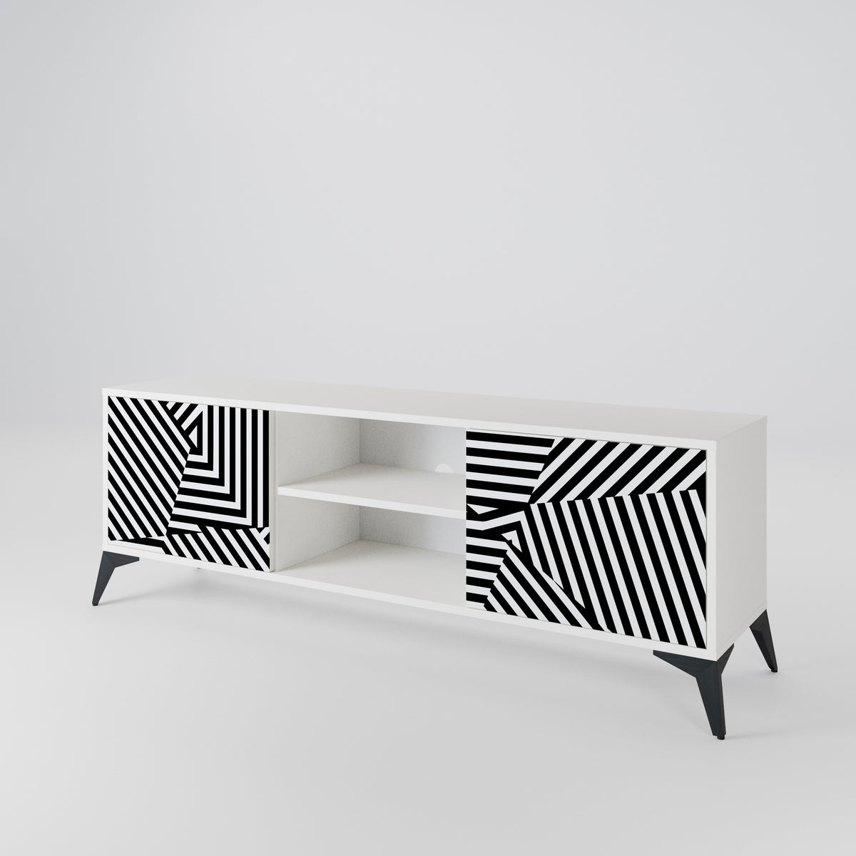 ILLUSIONARY LATTICE Dvoudveřový TV stolek