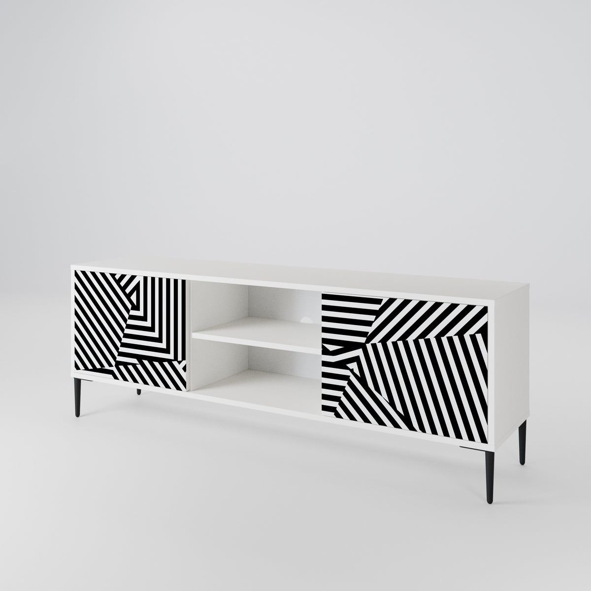 ILLUSIONARY LATTICE Dvoudveřový TV stolek