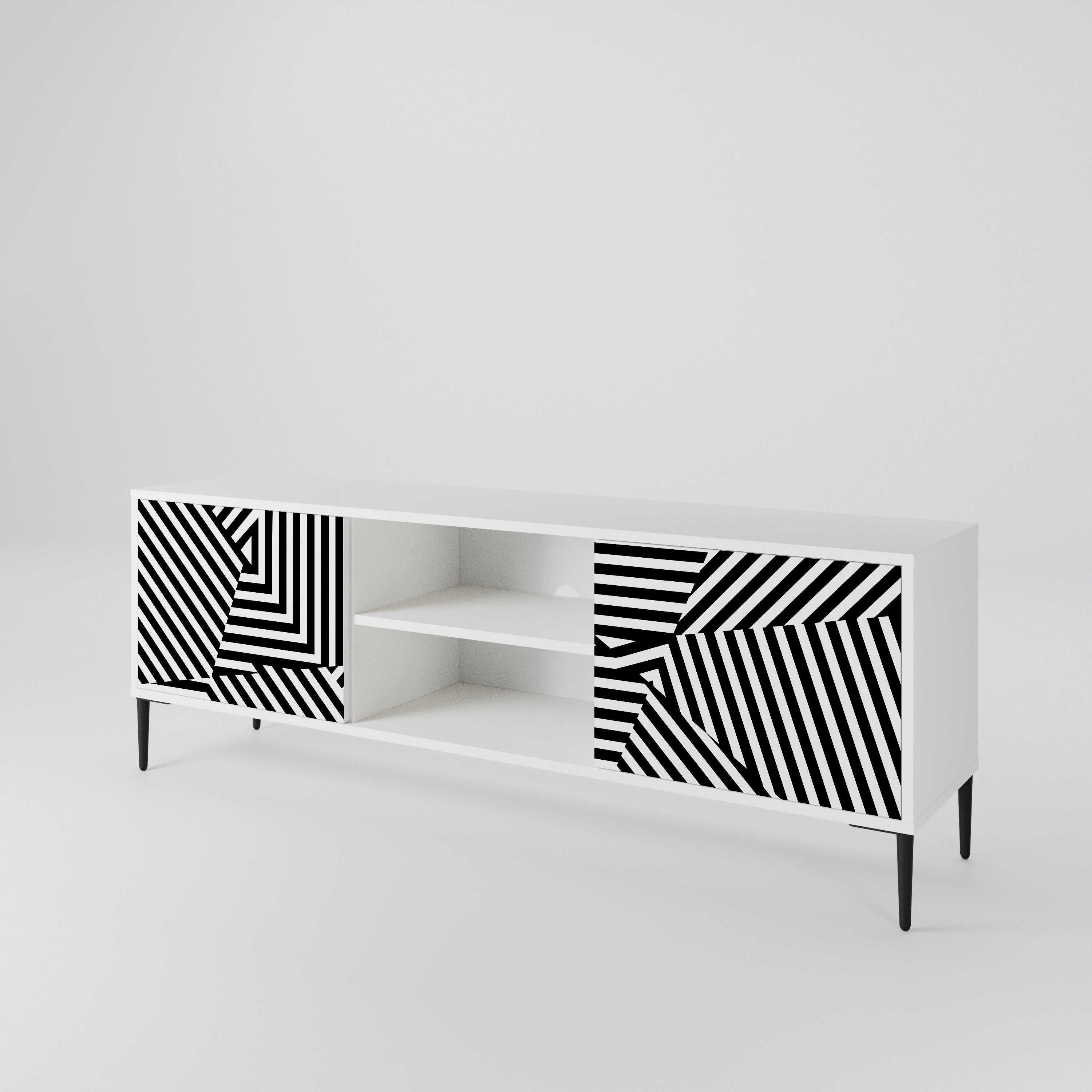 ILLUSIONARY LATTICE Dvoudveřový TV stolek