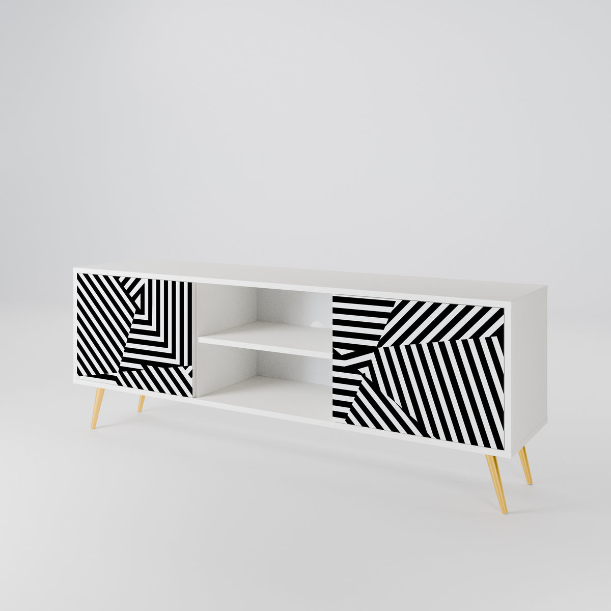 ILLUSIONARY LATTICE Dvoudveřový TV stolek