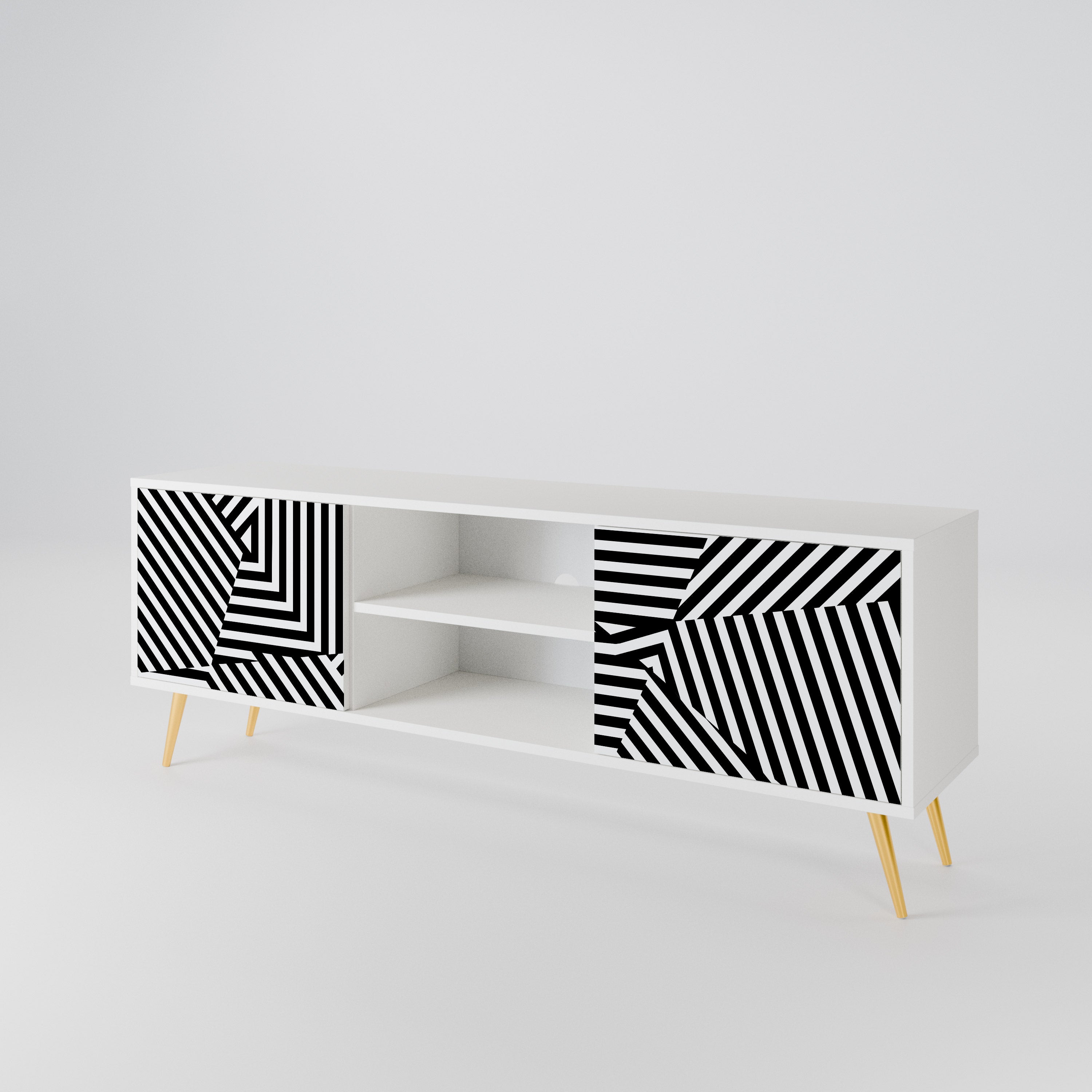 ILLUSIONARY LATTICE Dvoudveřový TV stolek