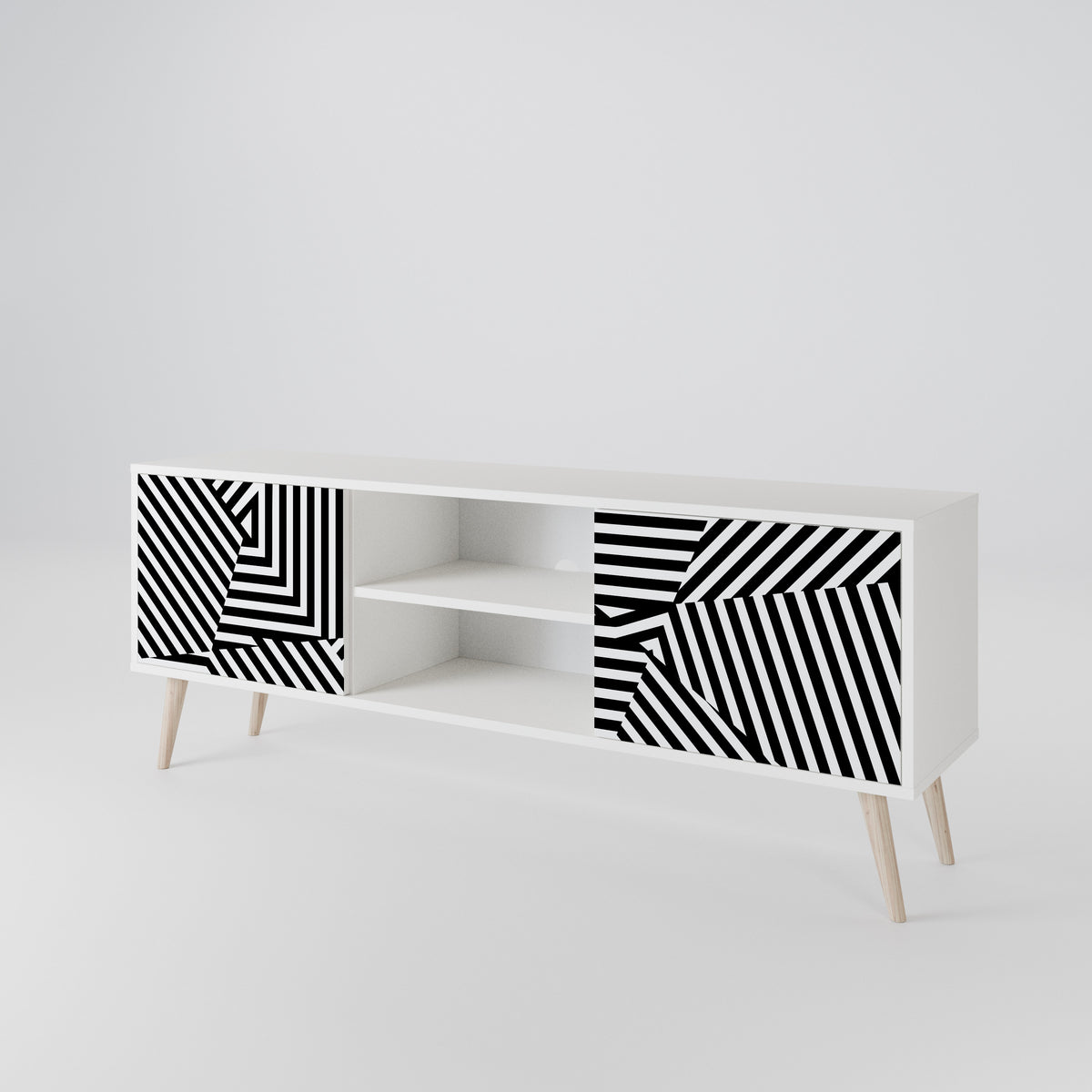 ILLUSIONARY LATTICE Dvoudveřový TV stolek